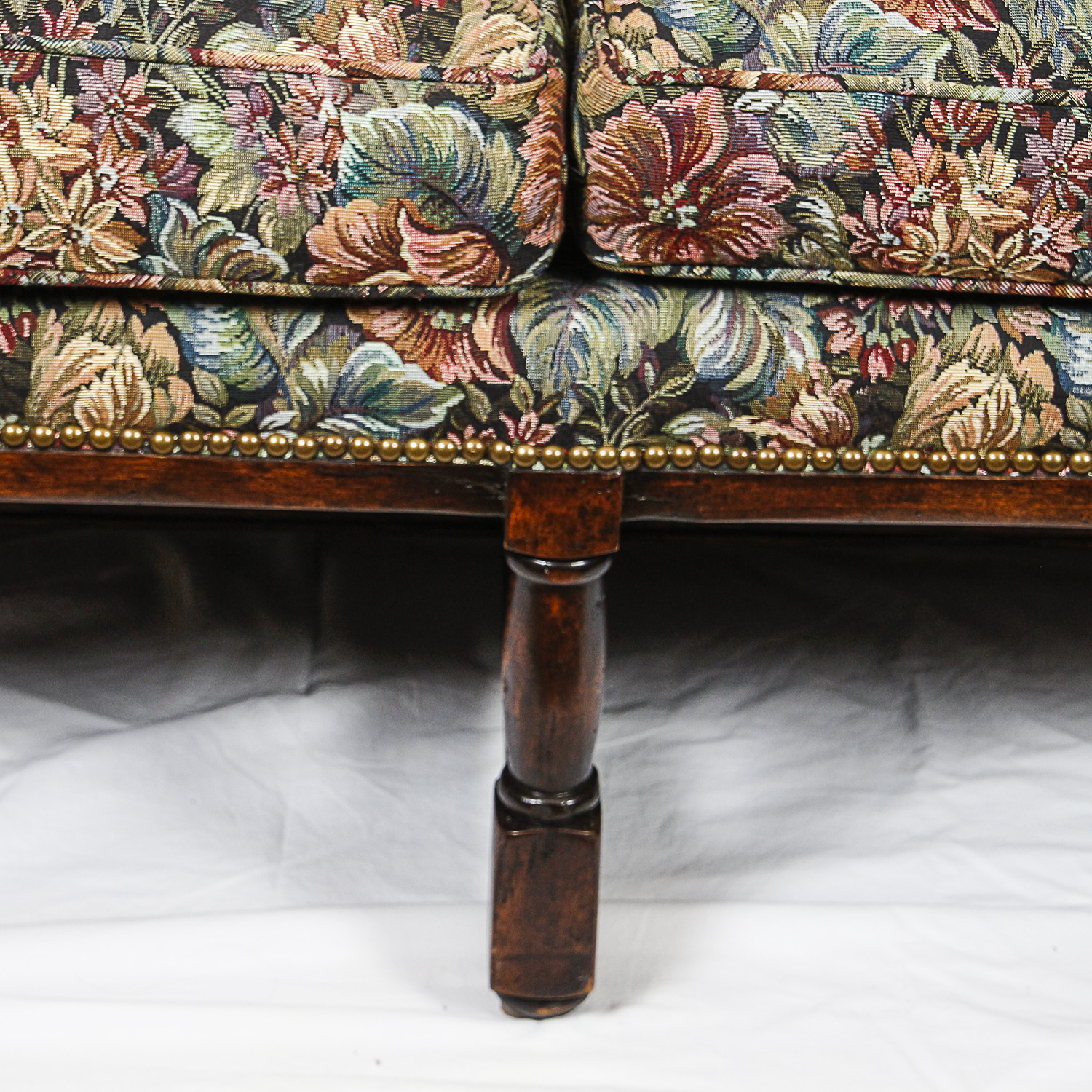 Vintage Floral Upholstered Settee