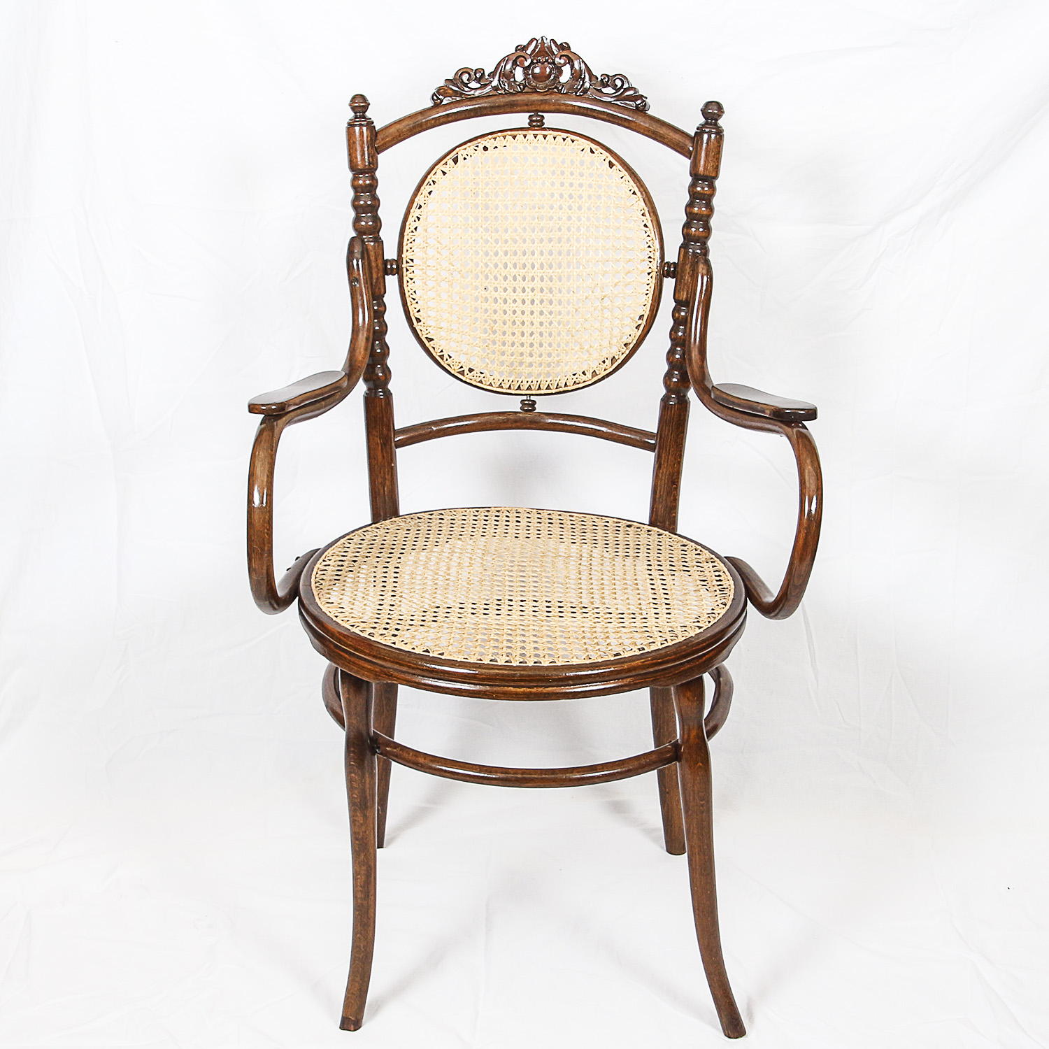 Victorian Style Caned Bentwood Armchairs