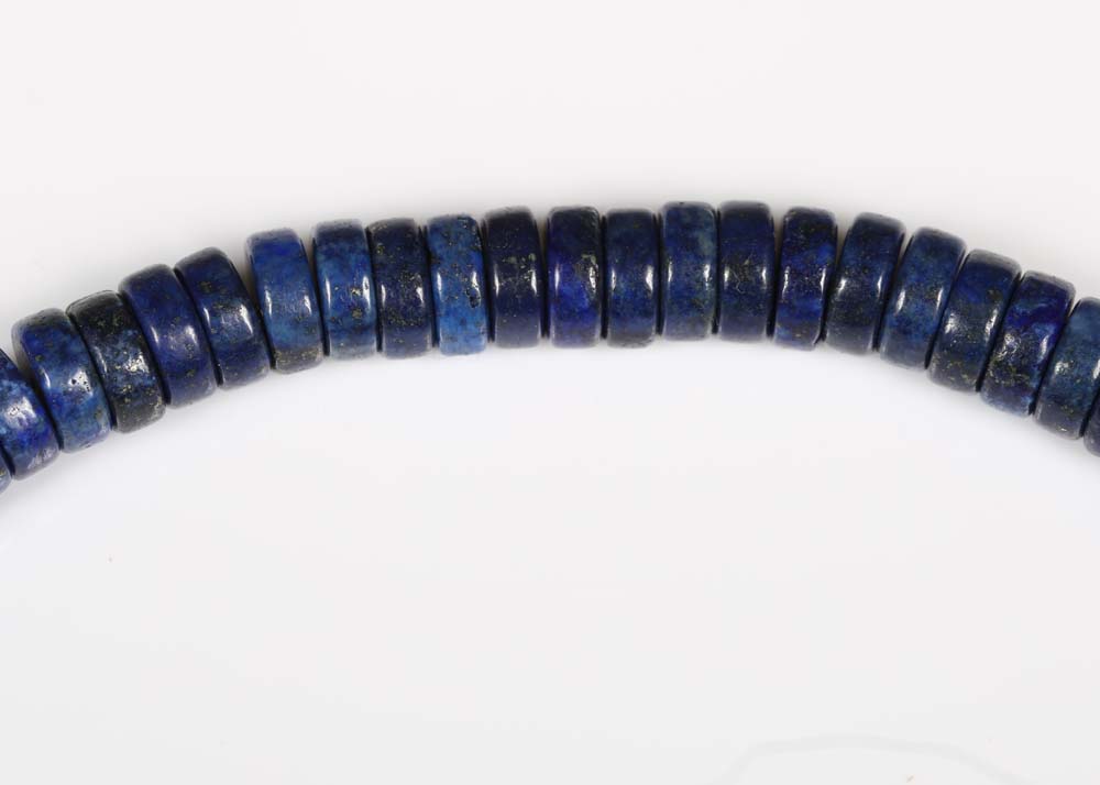 Sterling Silver and Lapis Lazuli Disc Bead Necklace