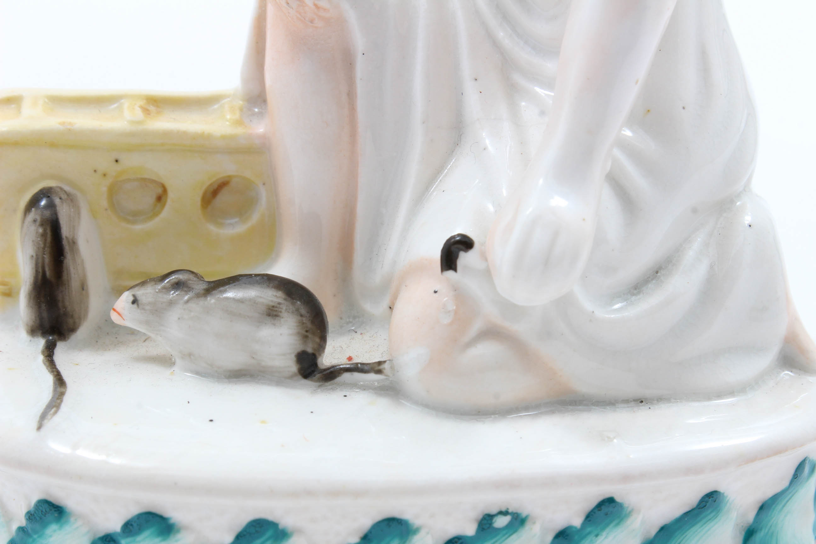 Circa 1865 Staffordshire Boy with Mousetrap and Mice