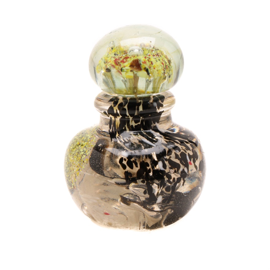 Cristalleria Stile d' Arte Murano Blown Glass Perfume Bottle with Stopper