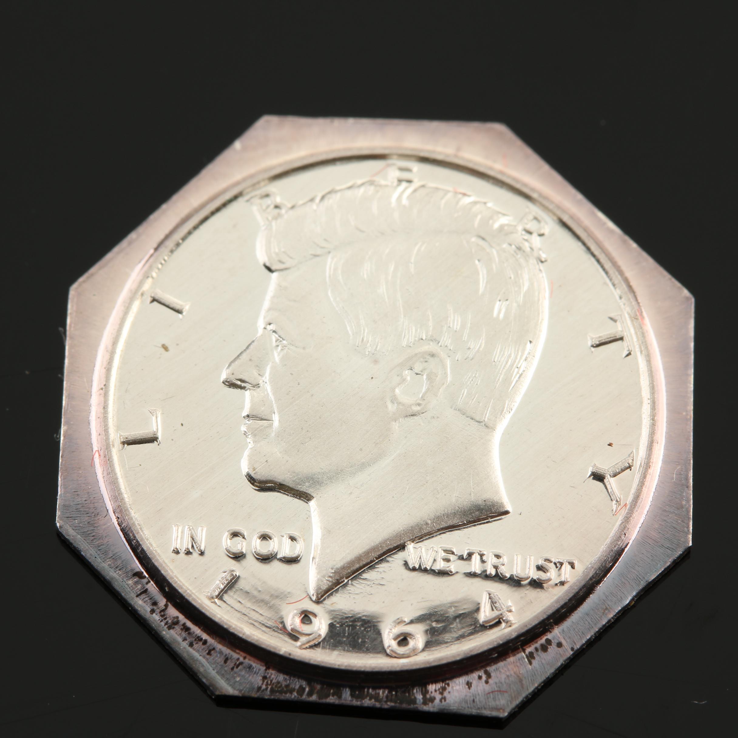 Marilyn Monroe Silver Ingot and Two Novelty Silver Coins