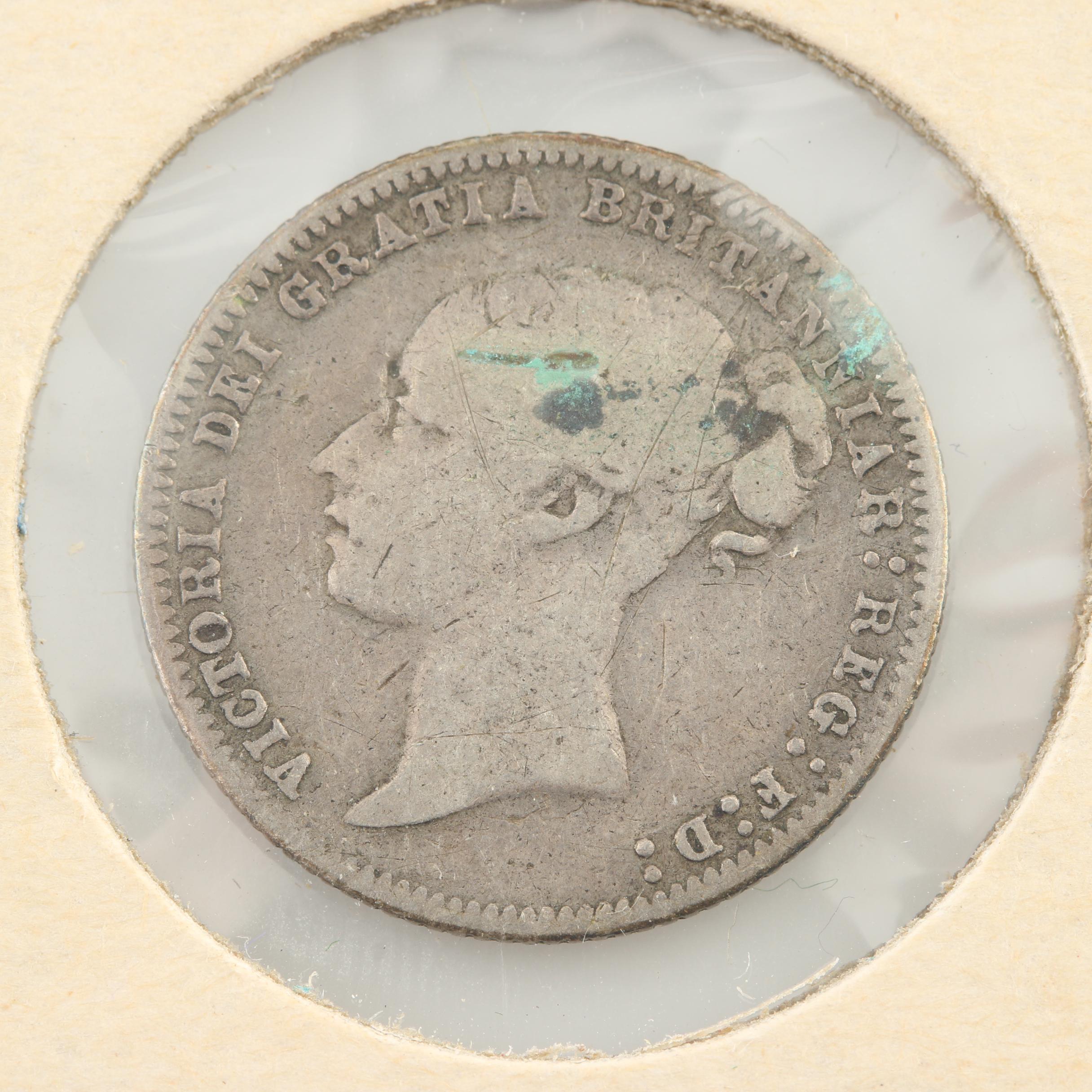 Six Antique to Vintage Great Britain Silver Six Pence Coins