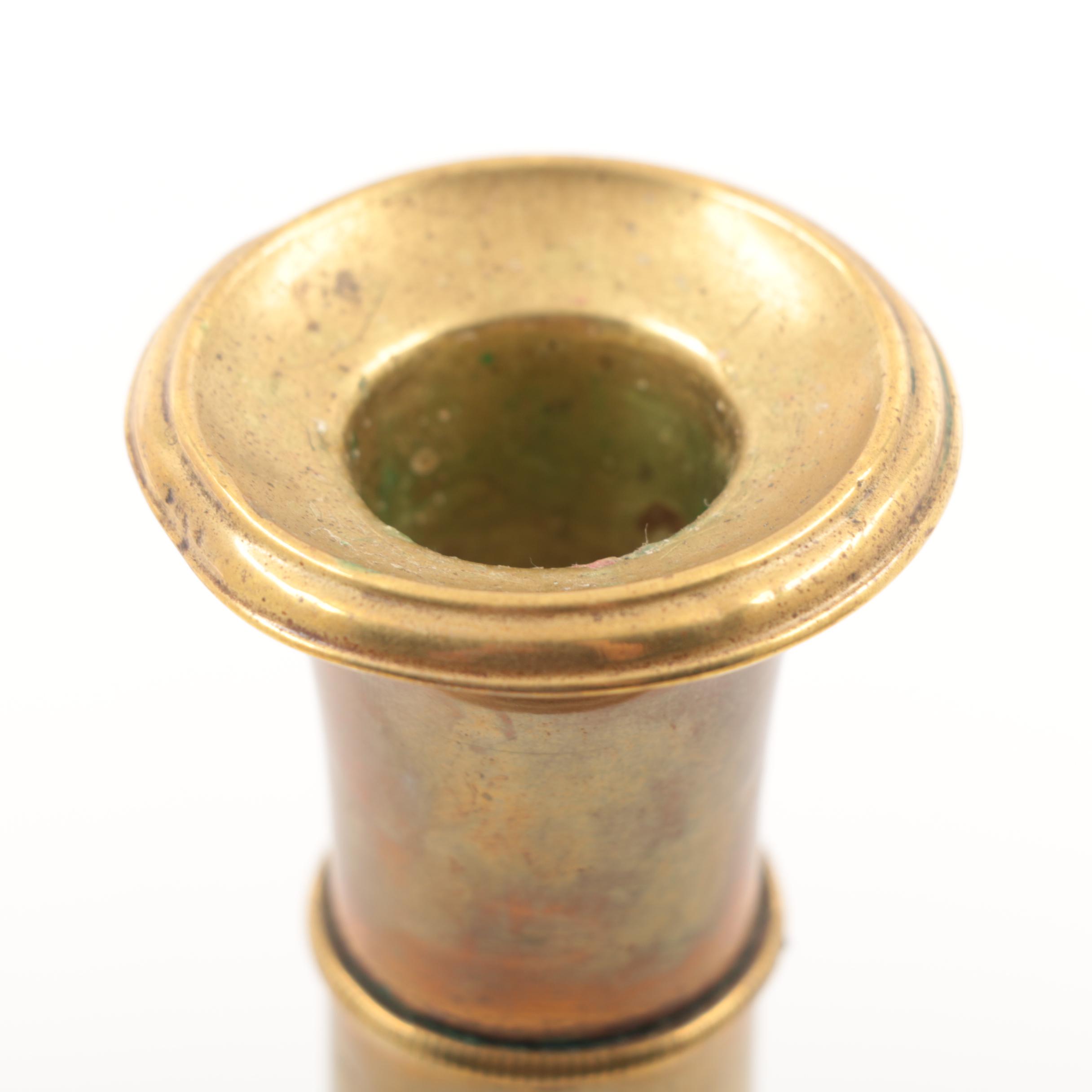 Antique Brass Candlestick Holder