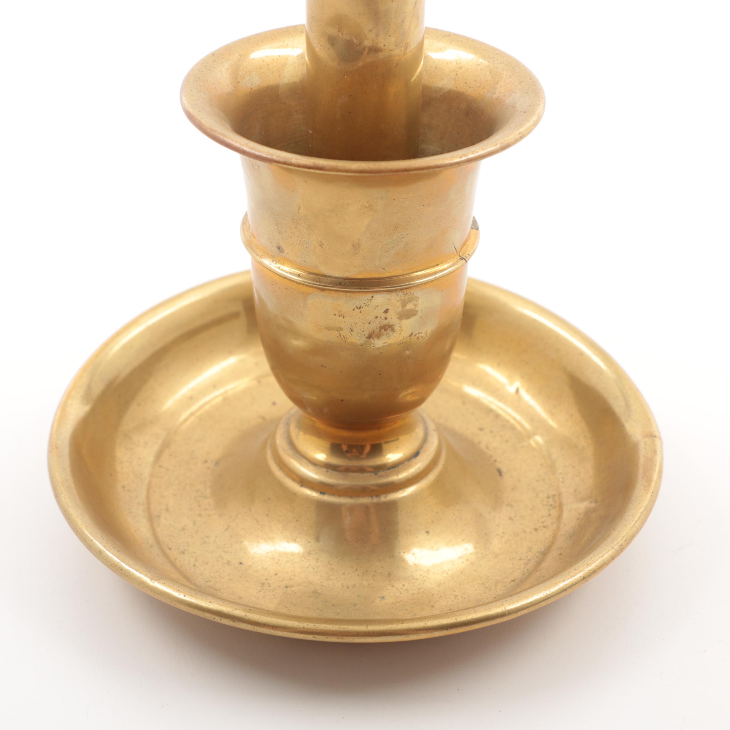Antique Brass Candlestick Holder