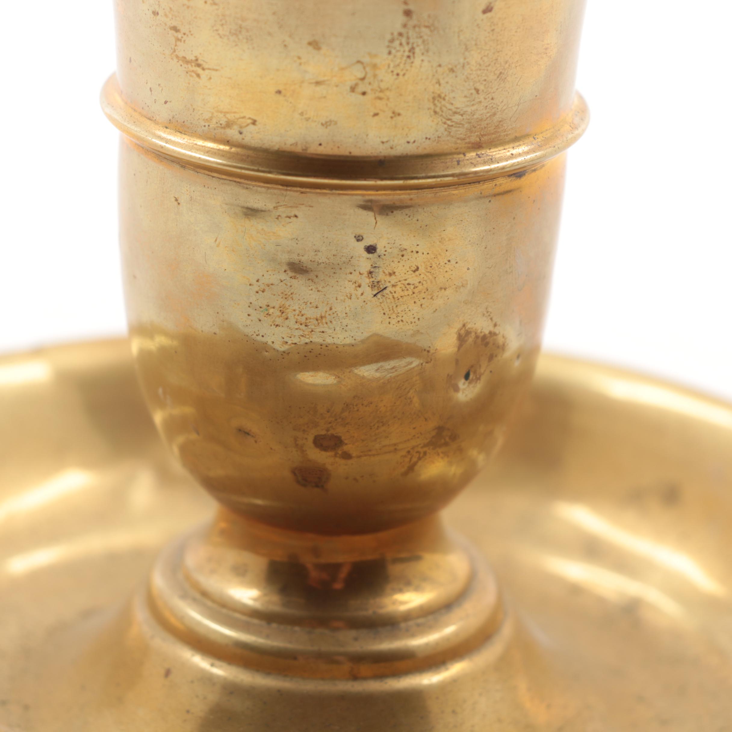 Antique Brass Candlestick Holder