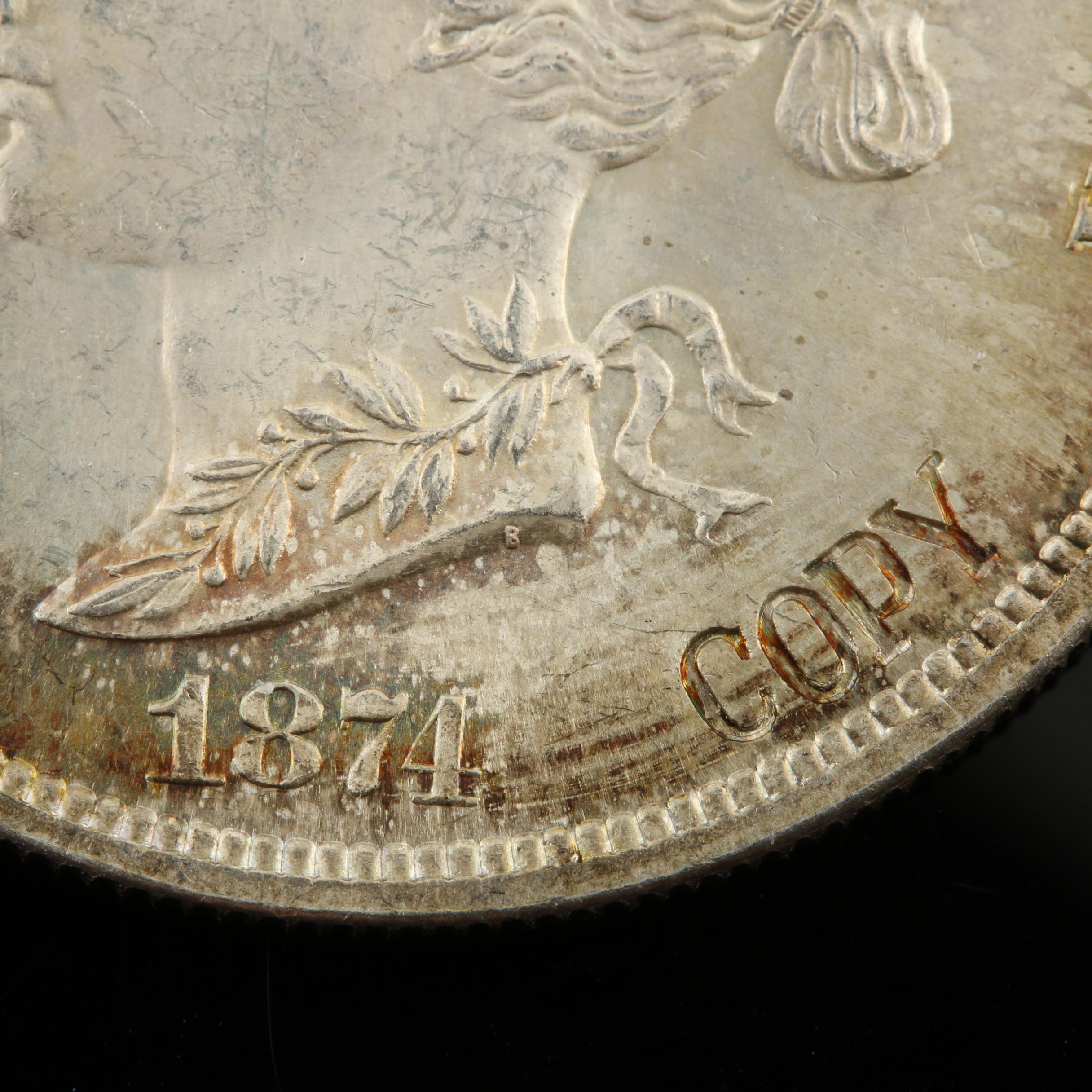Silver Replica of an 1874 Bickford $10 Eagle Pattern Coin