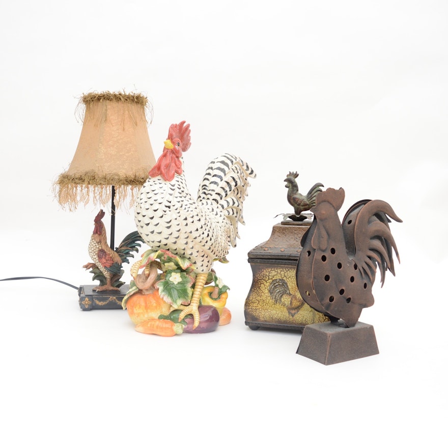 Fitz and Floyd Ceramic Rooster and More