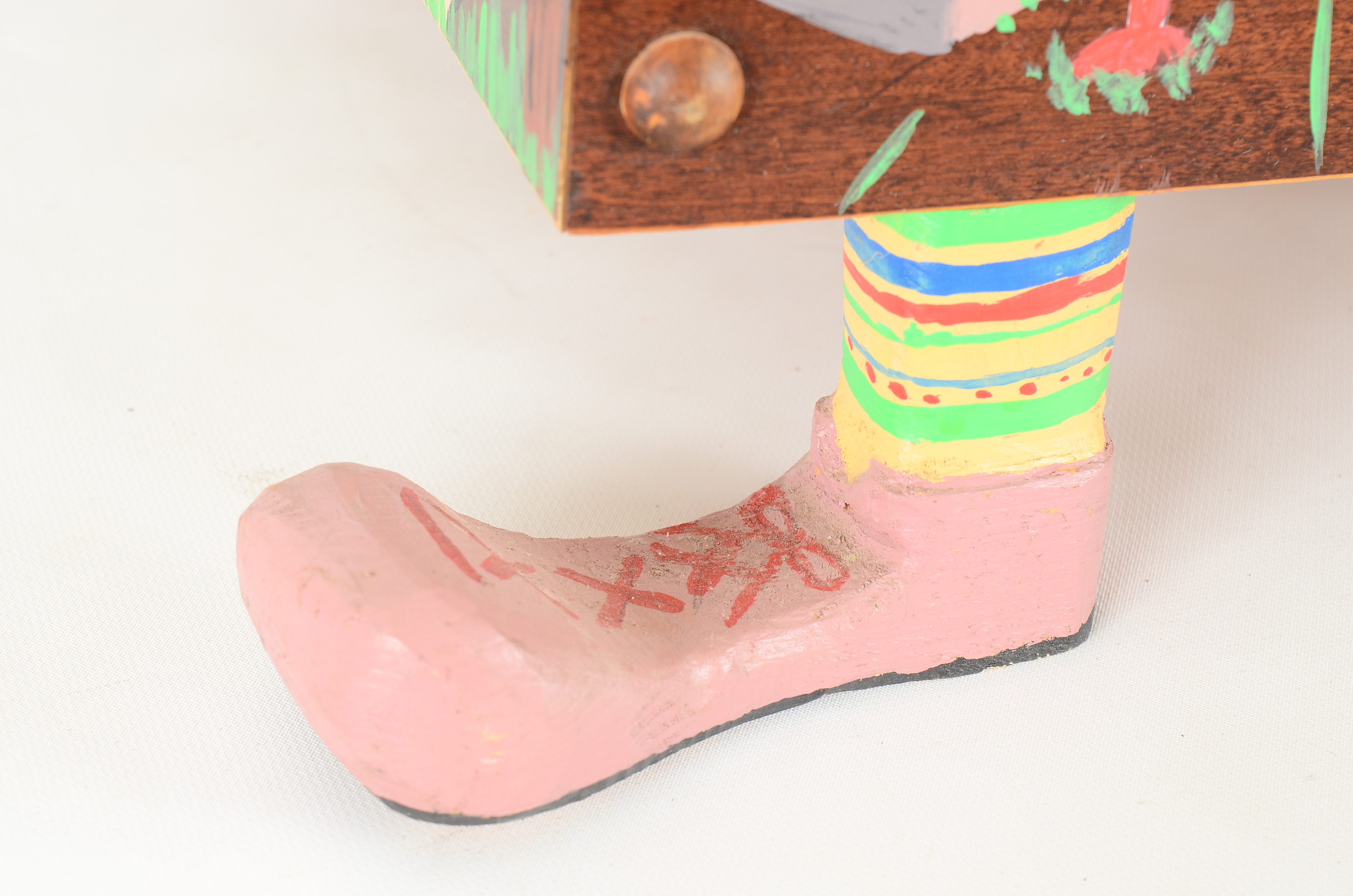 1950s Folk Art Circus Themed Display Case