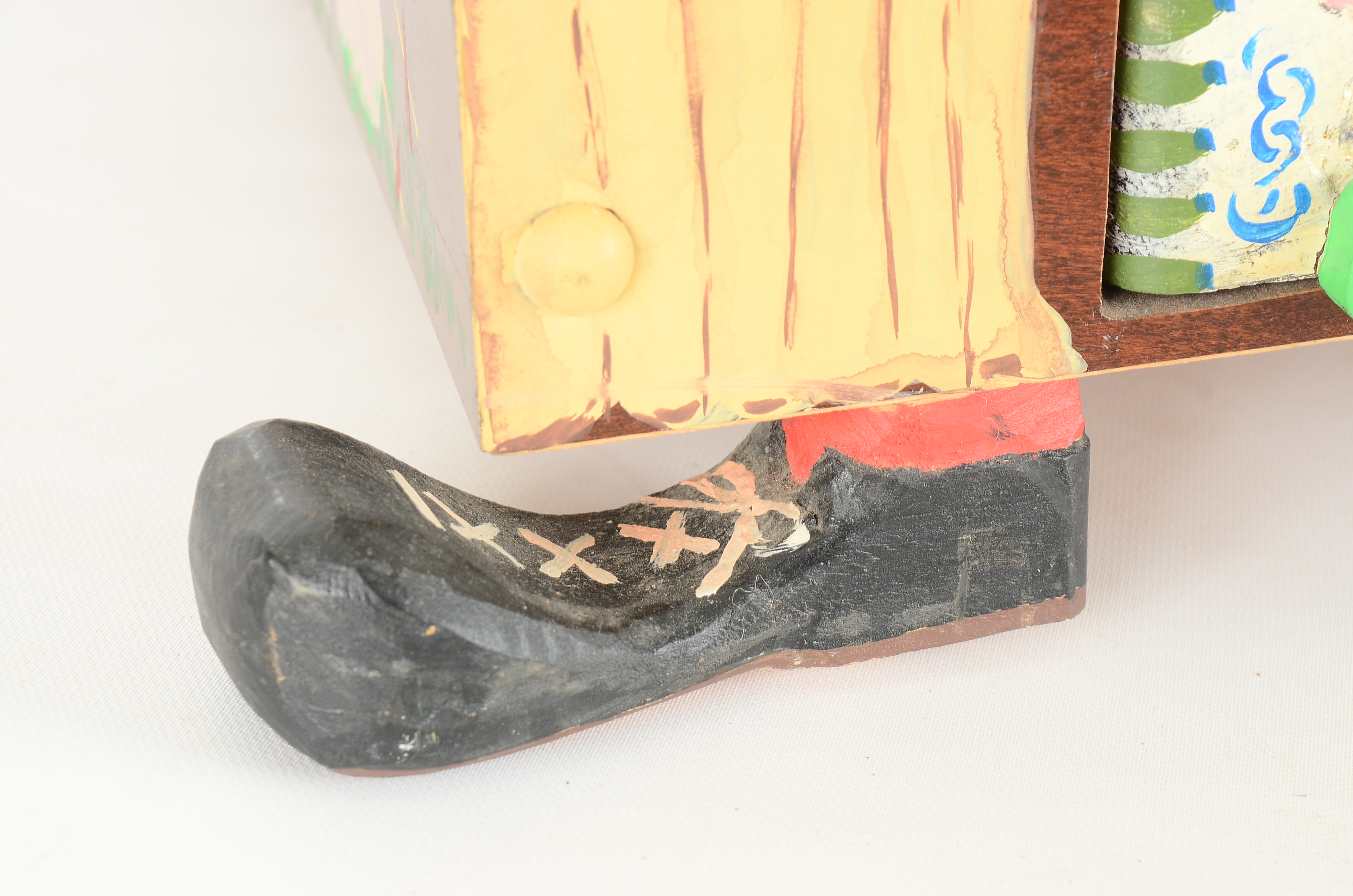 1950s Folk Art Circus Themed Display Case