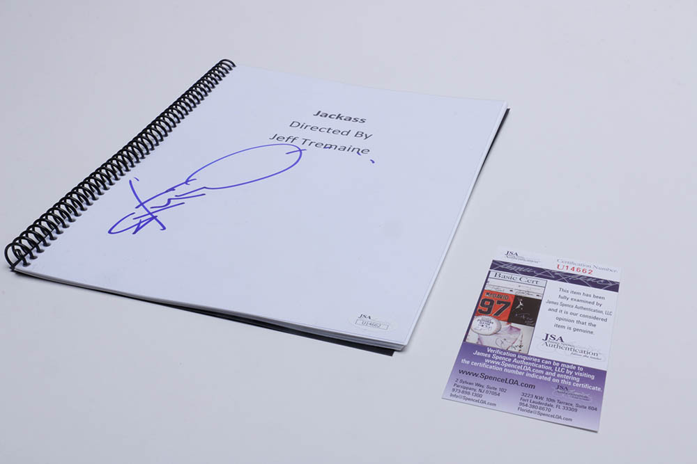 Steve-O Autographed "Jackass" Script - JSA COA