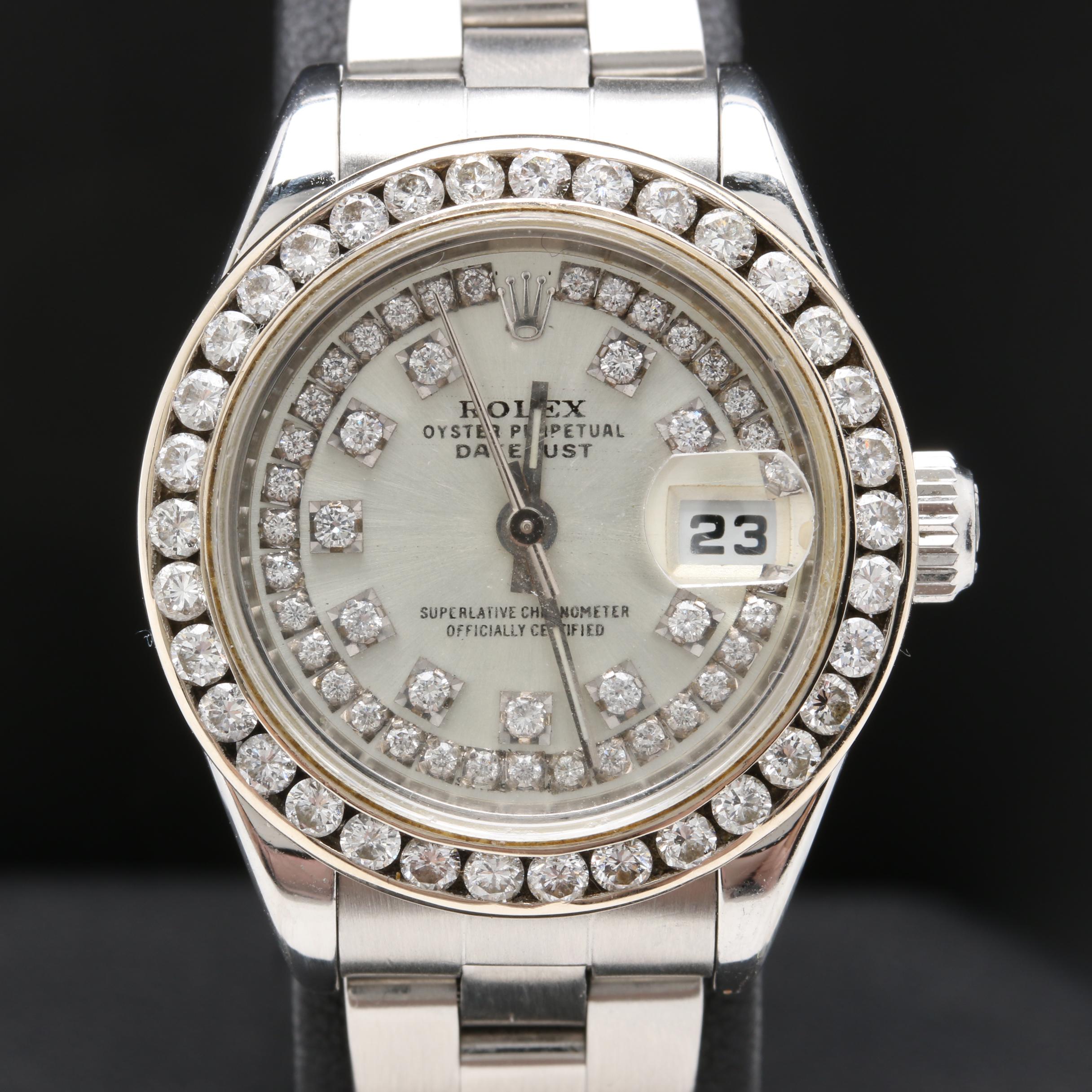 Rolex Stainless Steel 1.63 CTW Diamond Watch