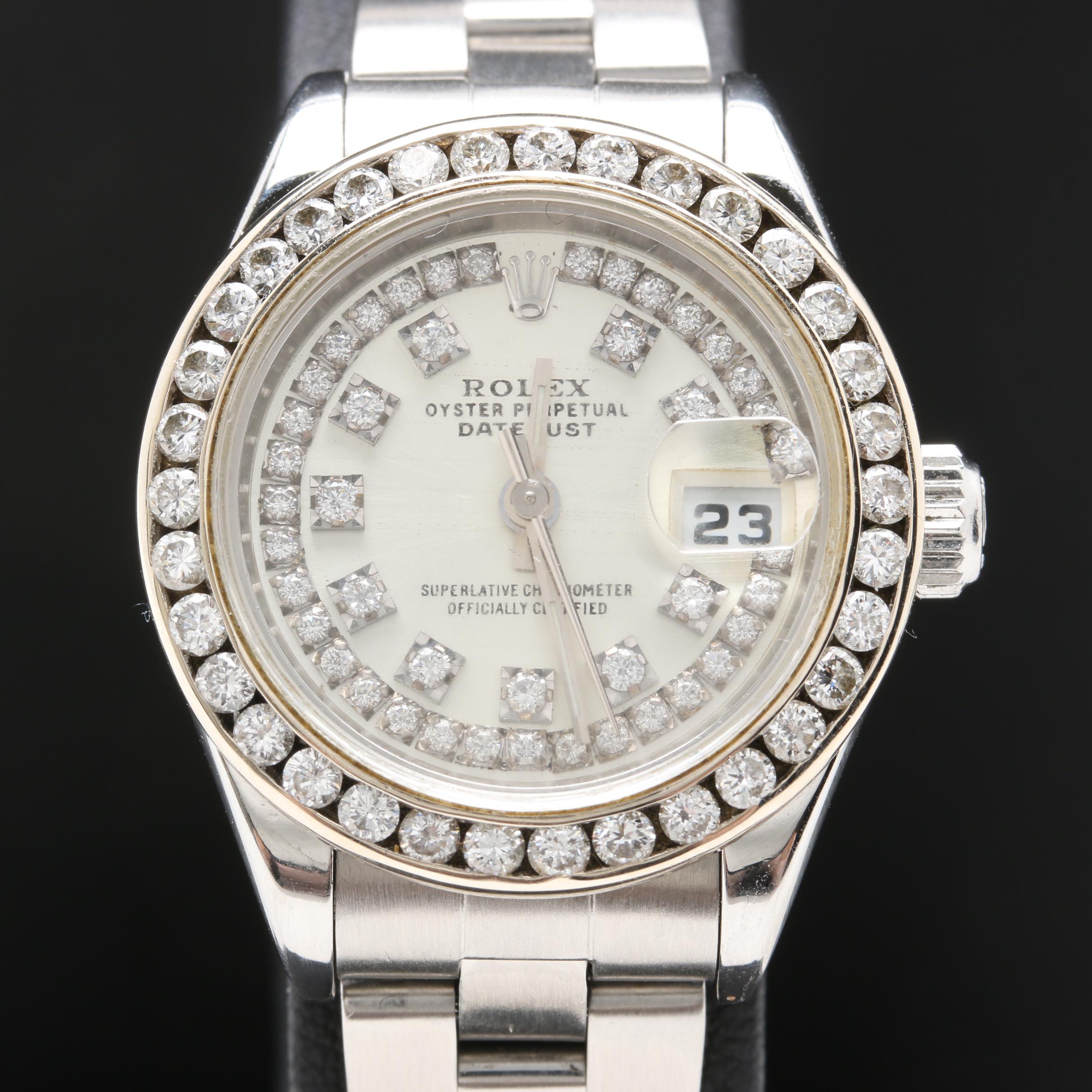 Rolex Stainless Steel 1.63 CTW Diamond Watch