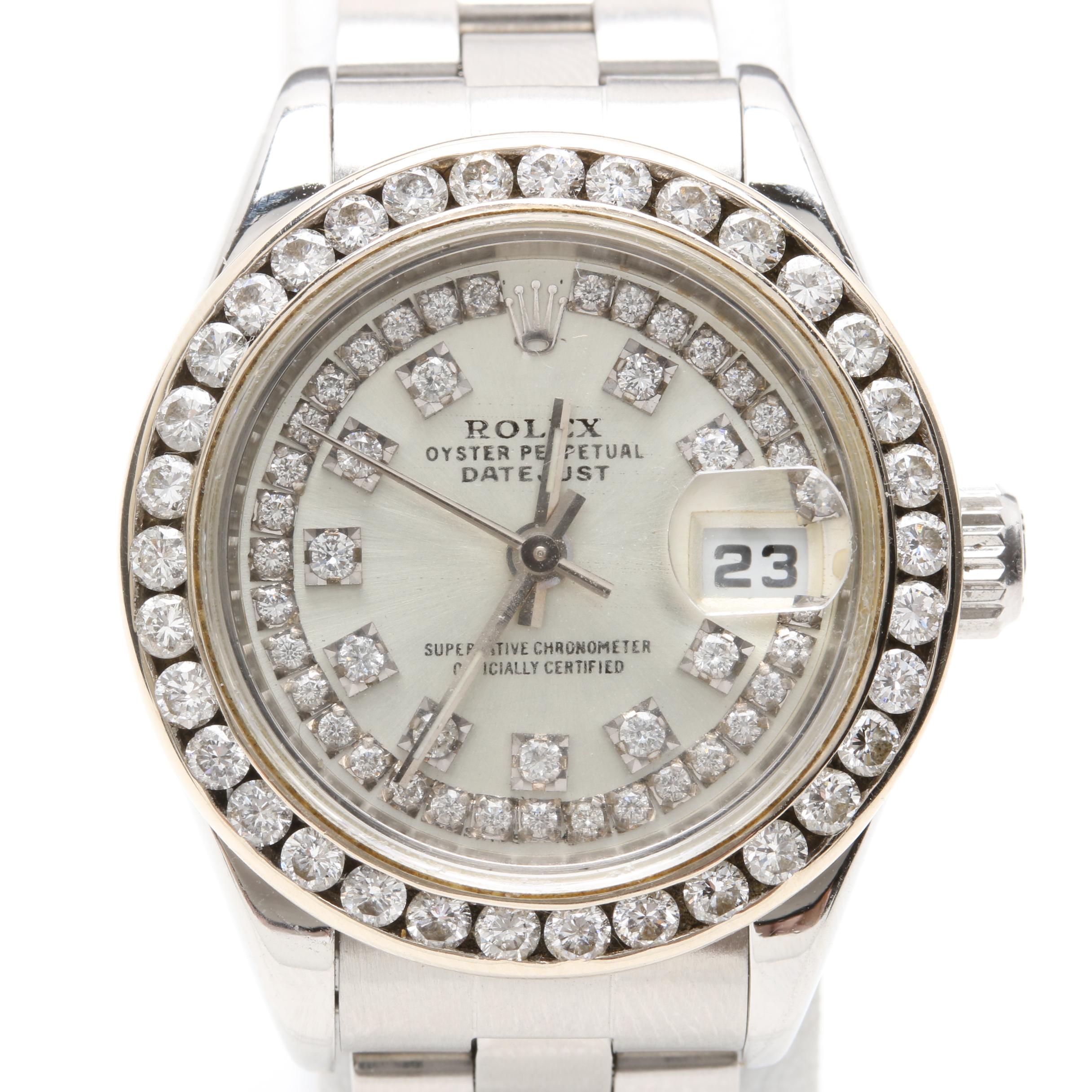 Rolex Stainless Steel 1.63 CTW Diamond Watch