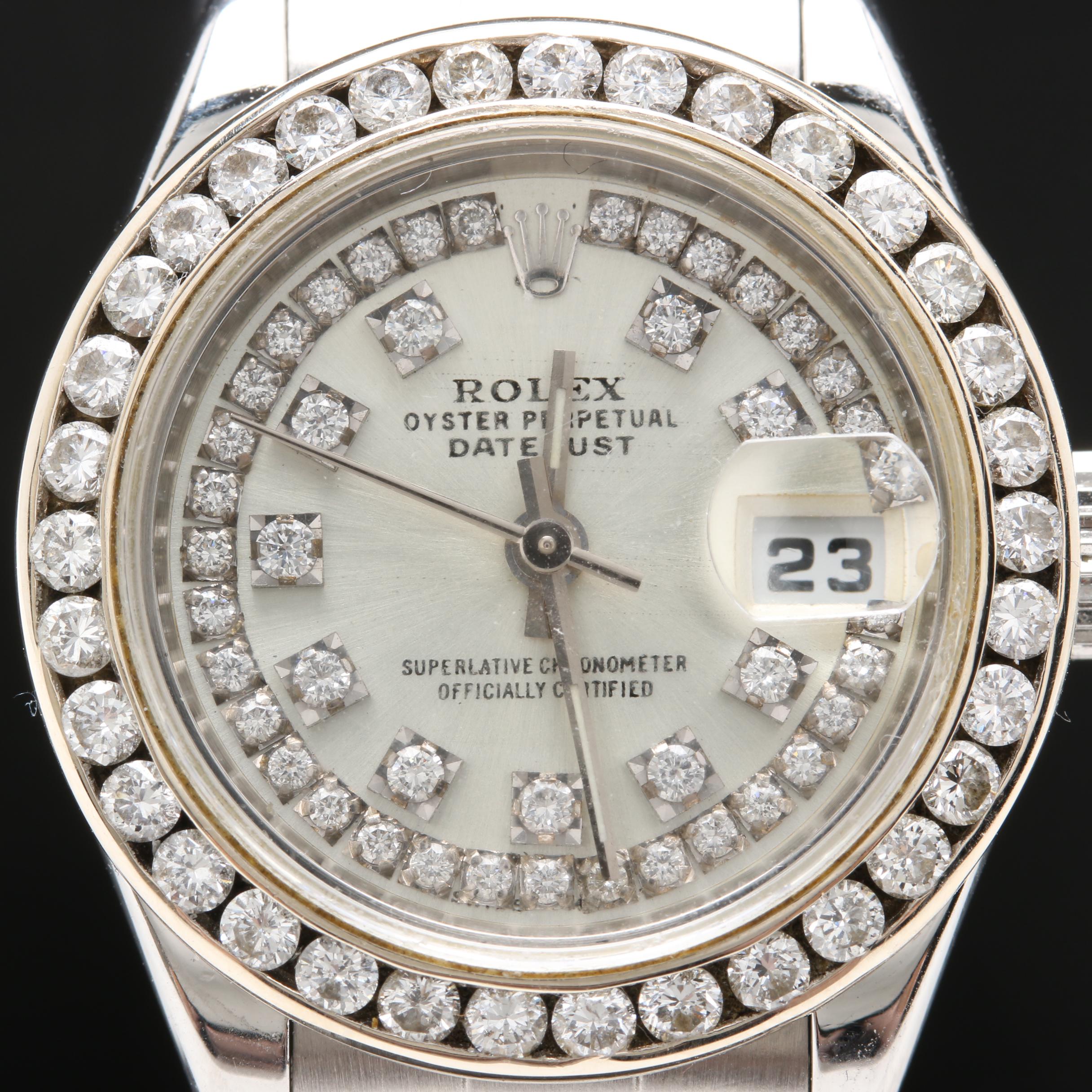 Rolex Stainless Steel 1.63 CTW Diamond Watch