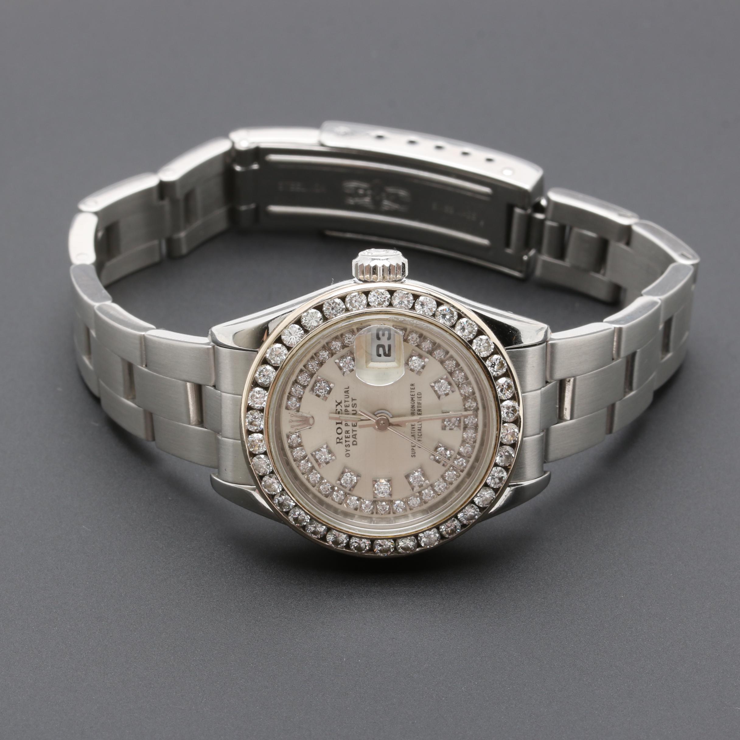 Rolex Stainless Steel 1.63 CTW Diamond Watch