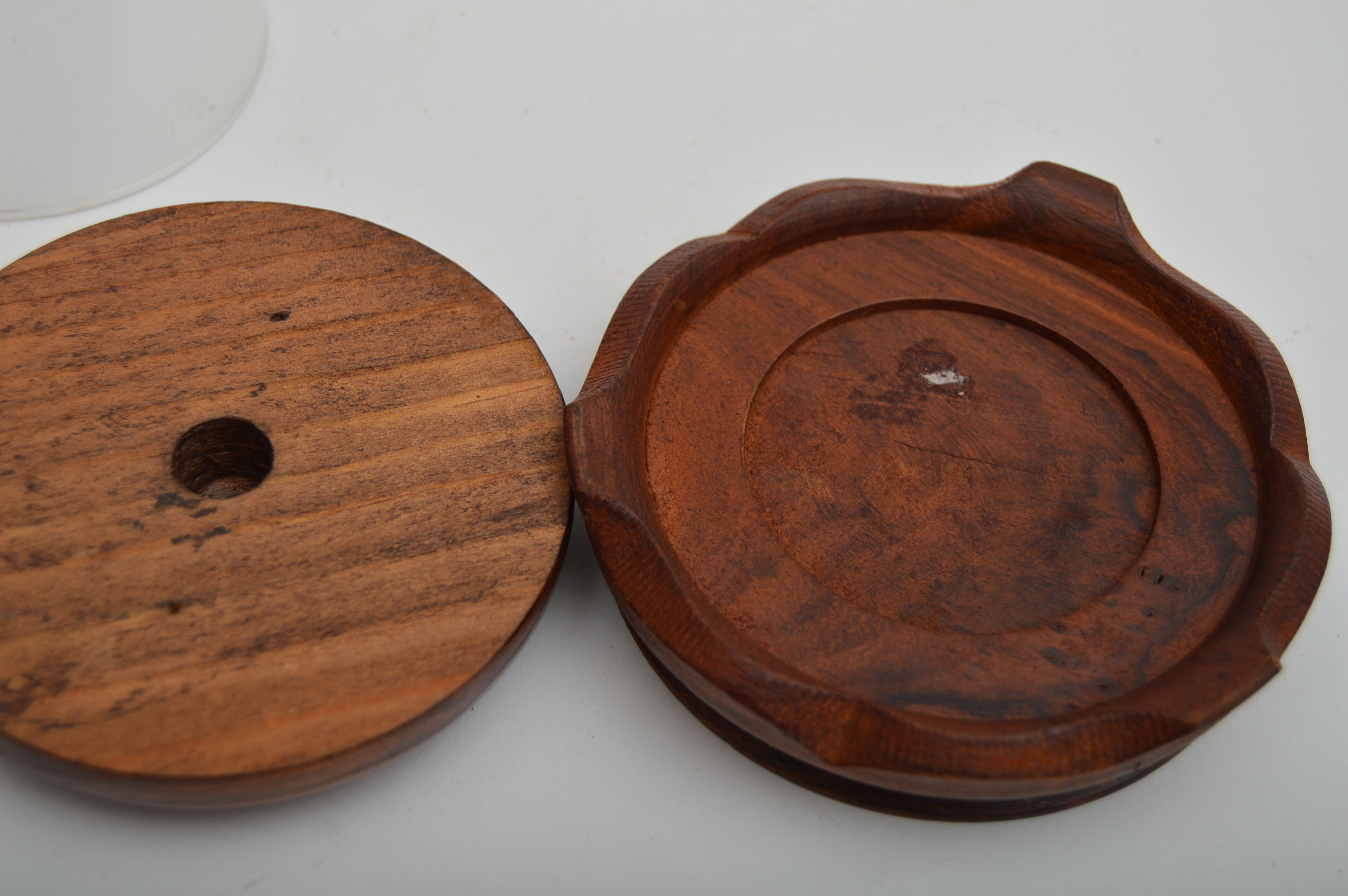Glass Display Domes and a Cloche, Two with Wood Bases