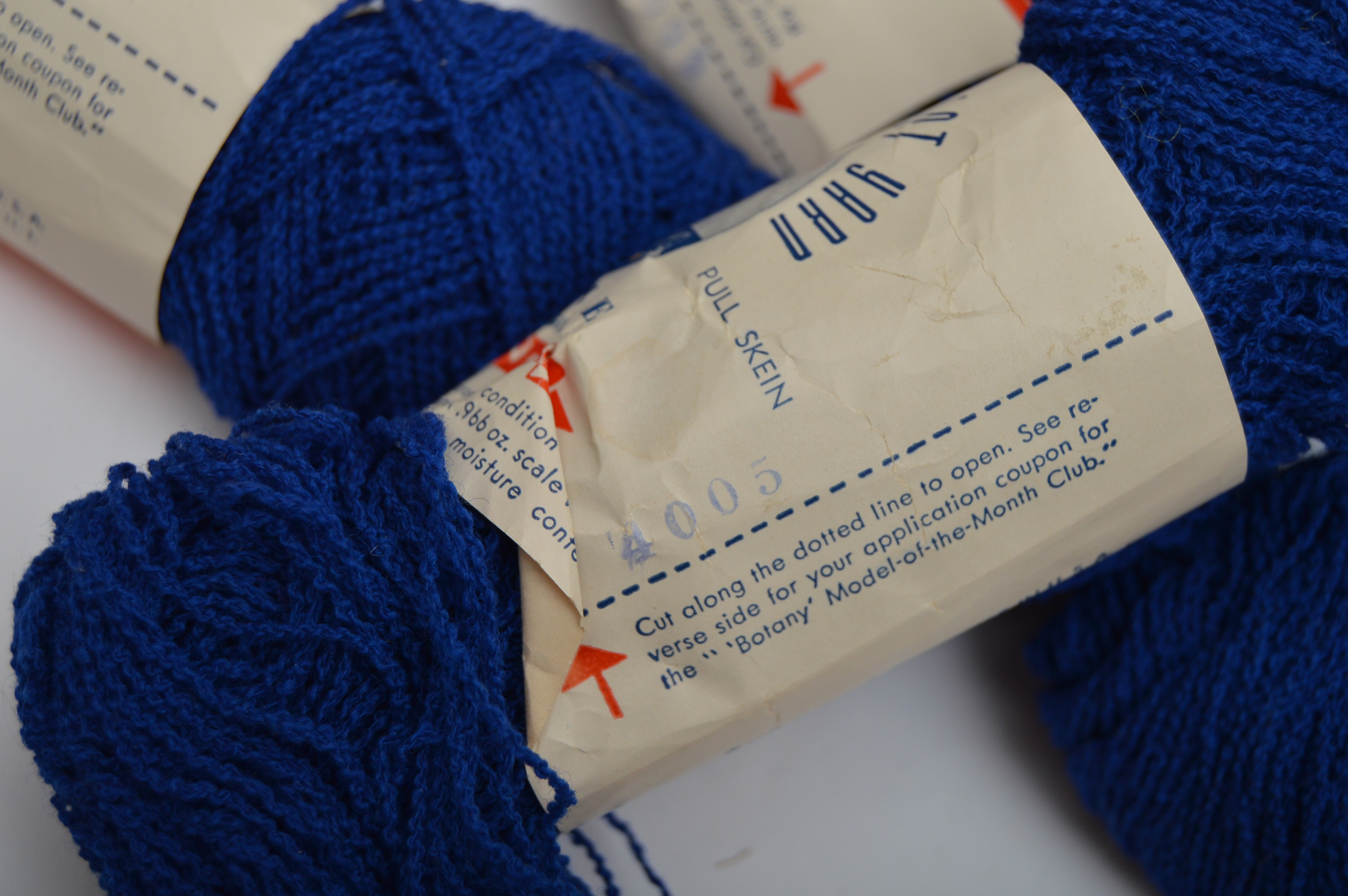 Acrylic and Wool Knitting Yarn in Greens and Blues