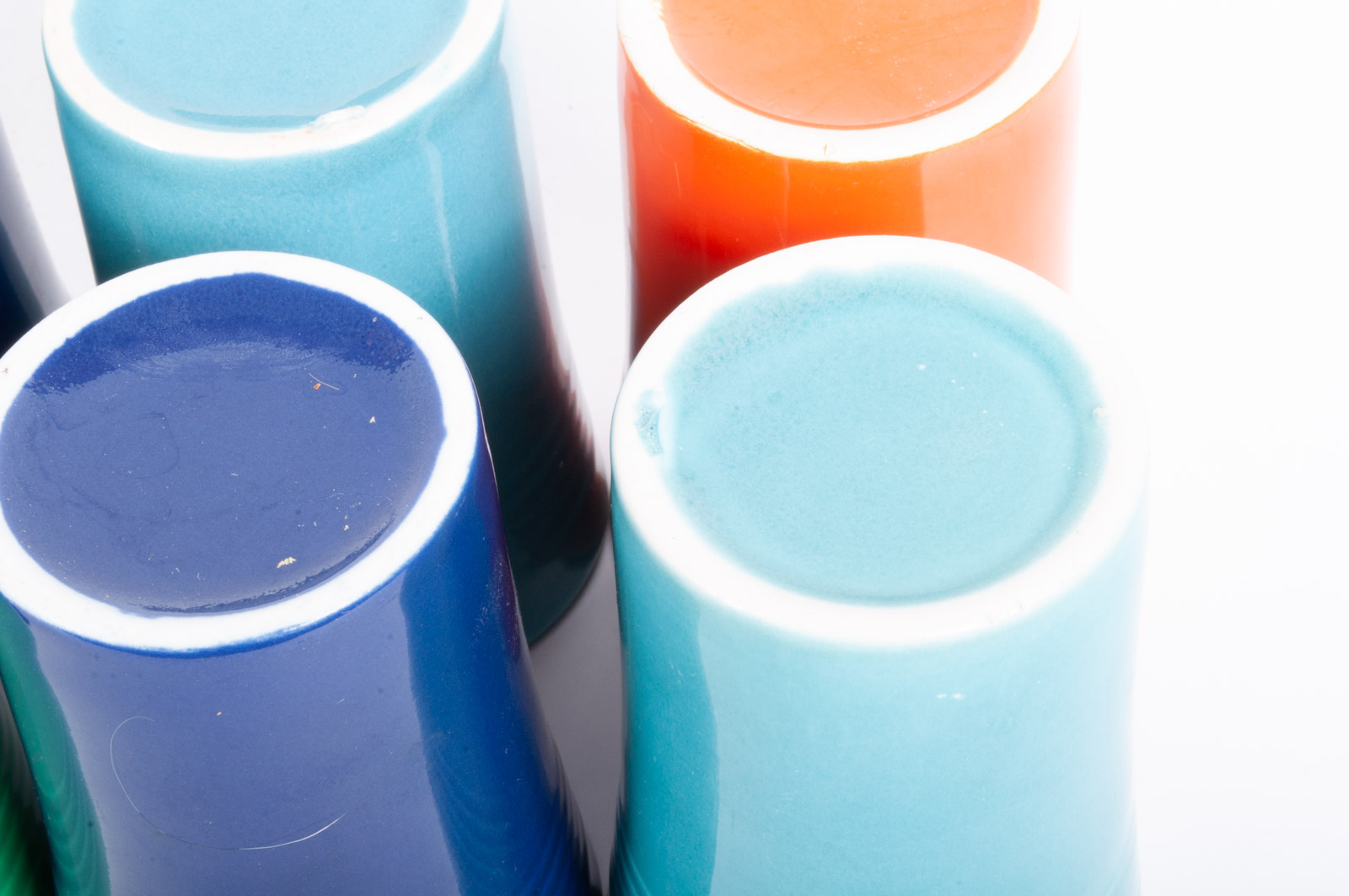 Vintage Homer Laughlin "Fiesta" Ware Tumblers and Disk Pitcher