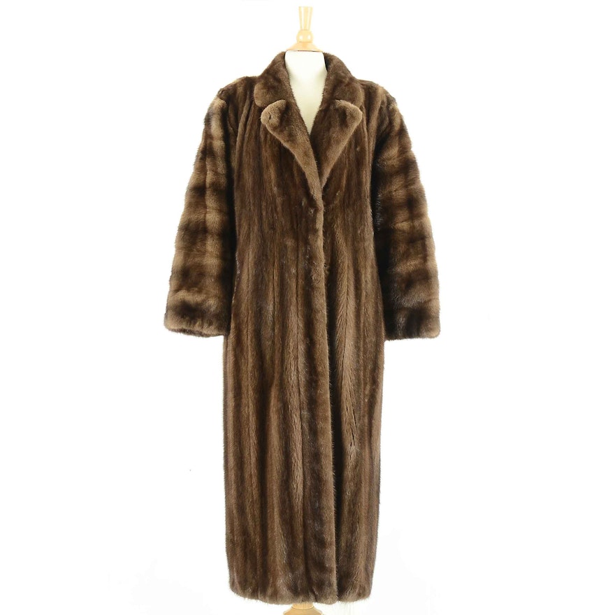 Vintage Brown Mink Fur Coat