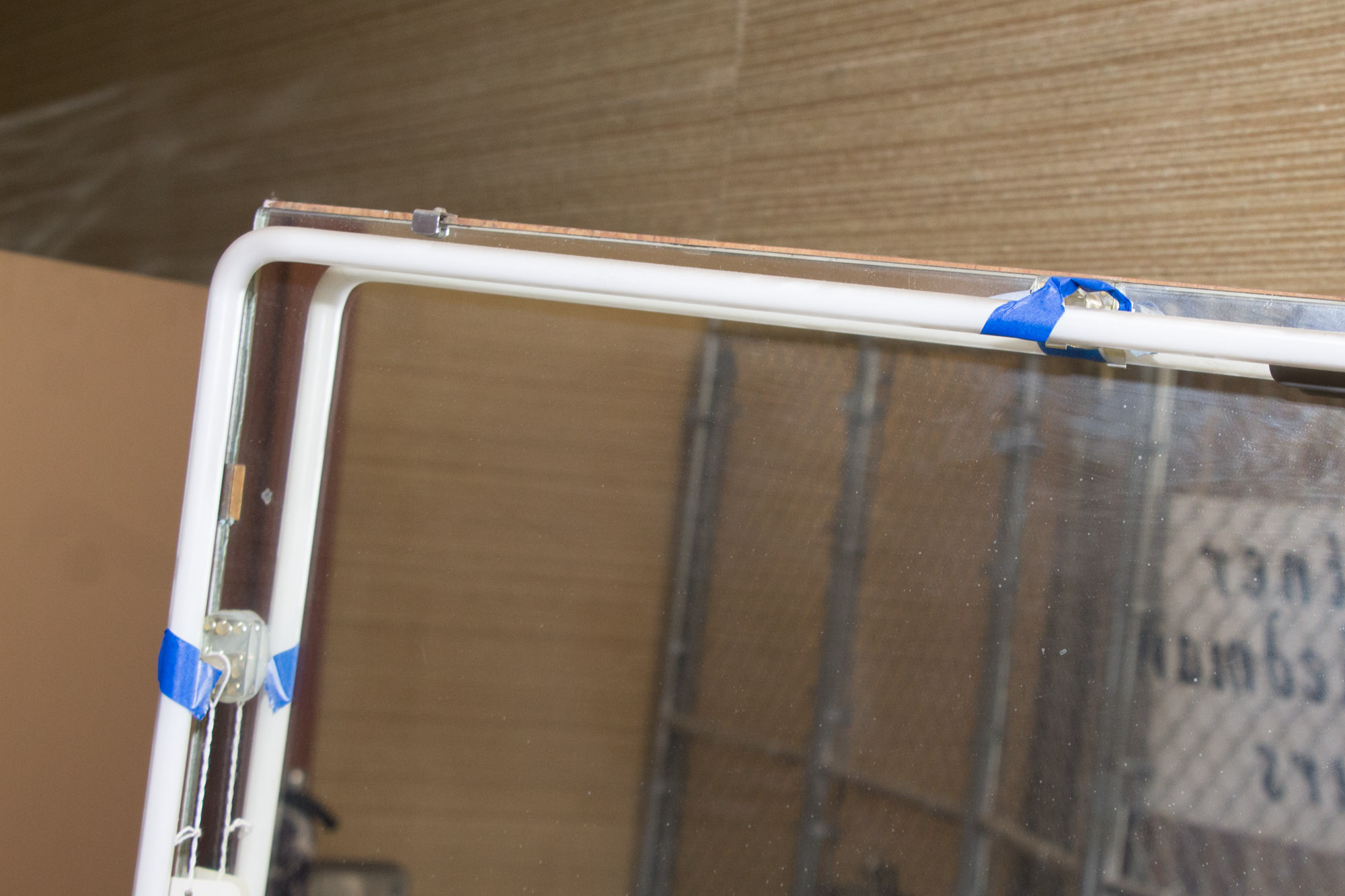 Vintage Three Panel Neon Mirror