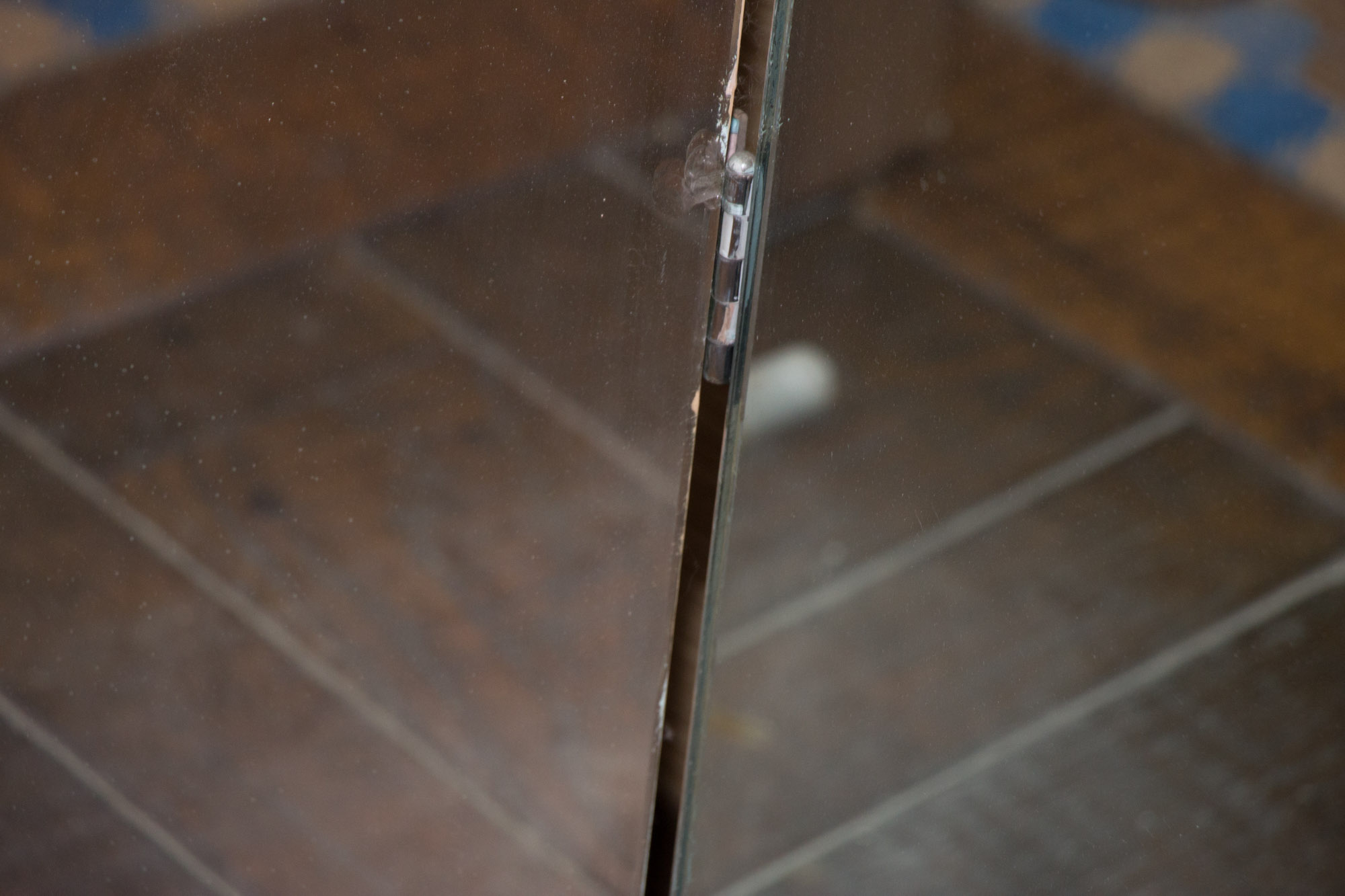 Vintage Three Panel Neon Mirror