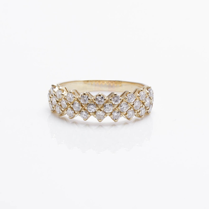 18K Yellow Gold 1.15 CTW Diamond Ring