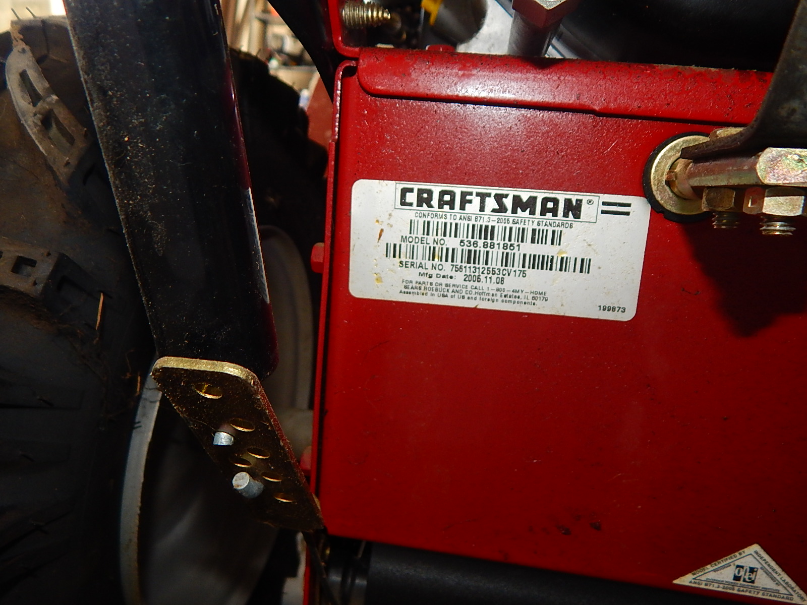 Craftsman 8.5 HP 27" Electric Start Snow Blower