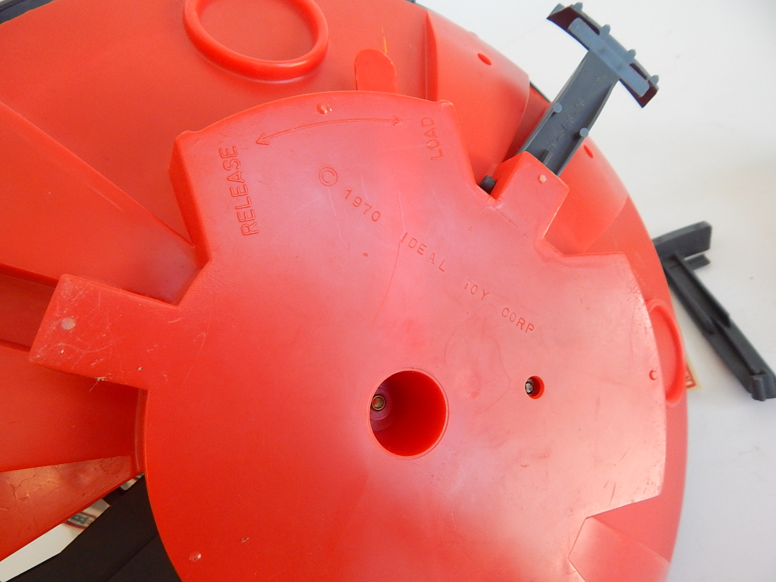 Vintage Toys with 1970s Ideal Space Ship and Robot, Plastic Walking Robot