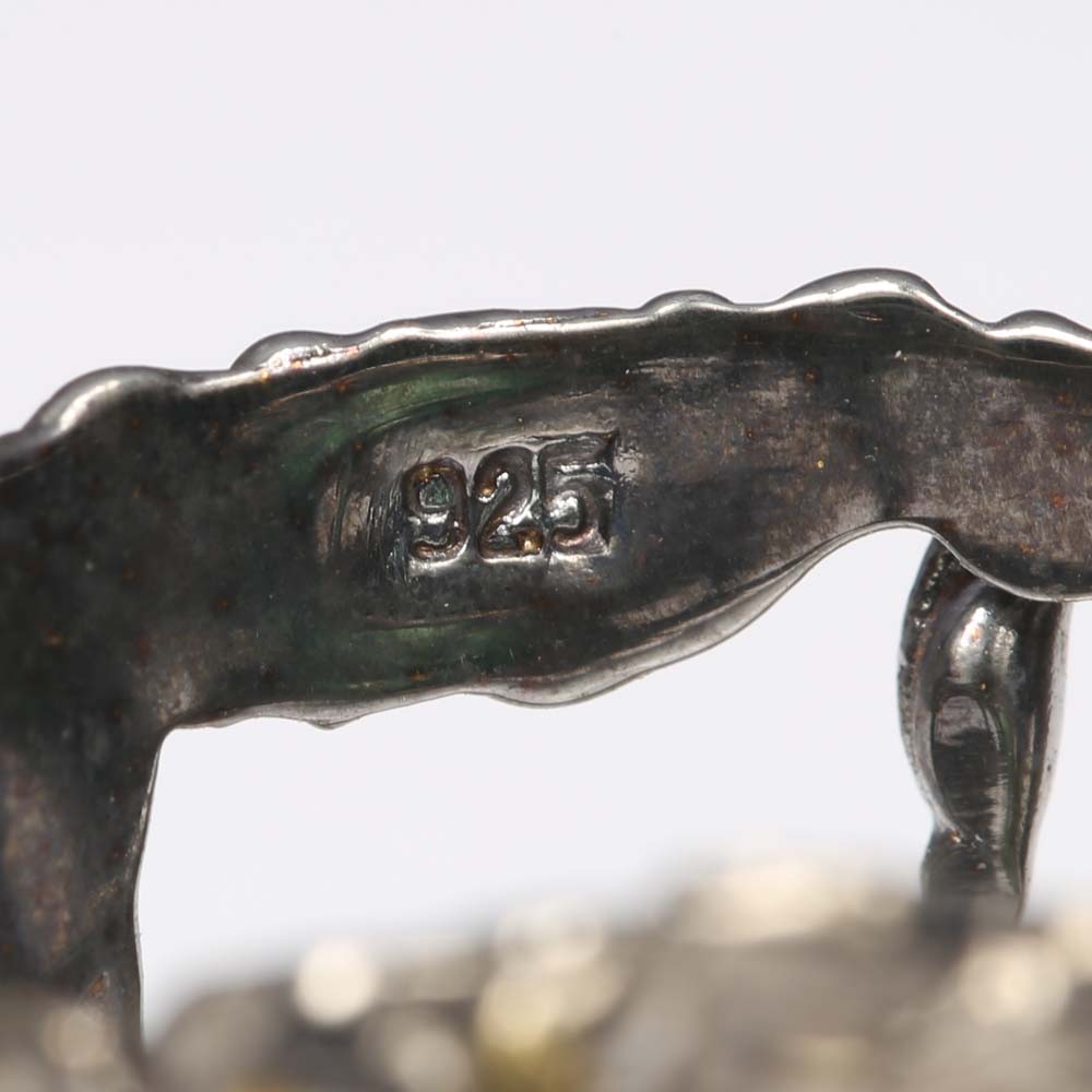 Sterling Silver, 1.65 CT Emerald, and Peridot Ring