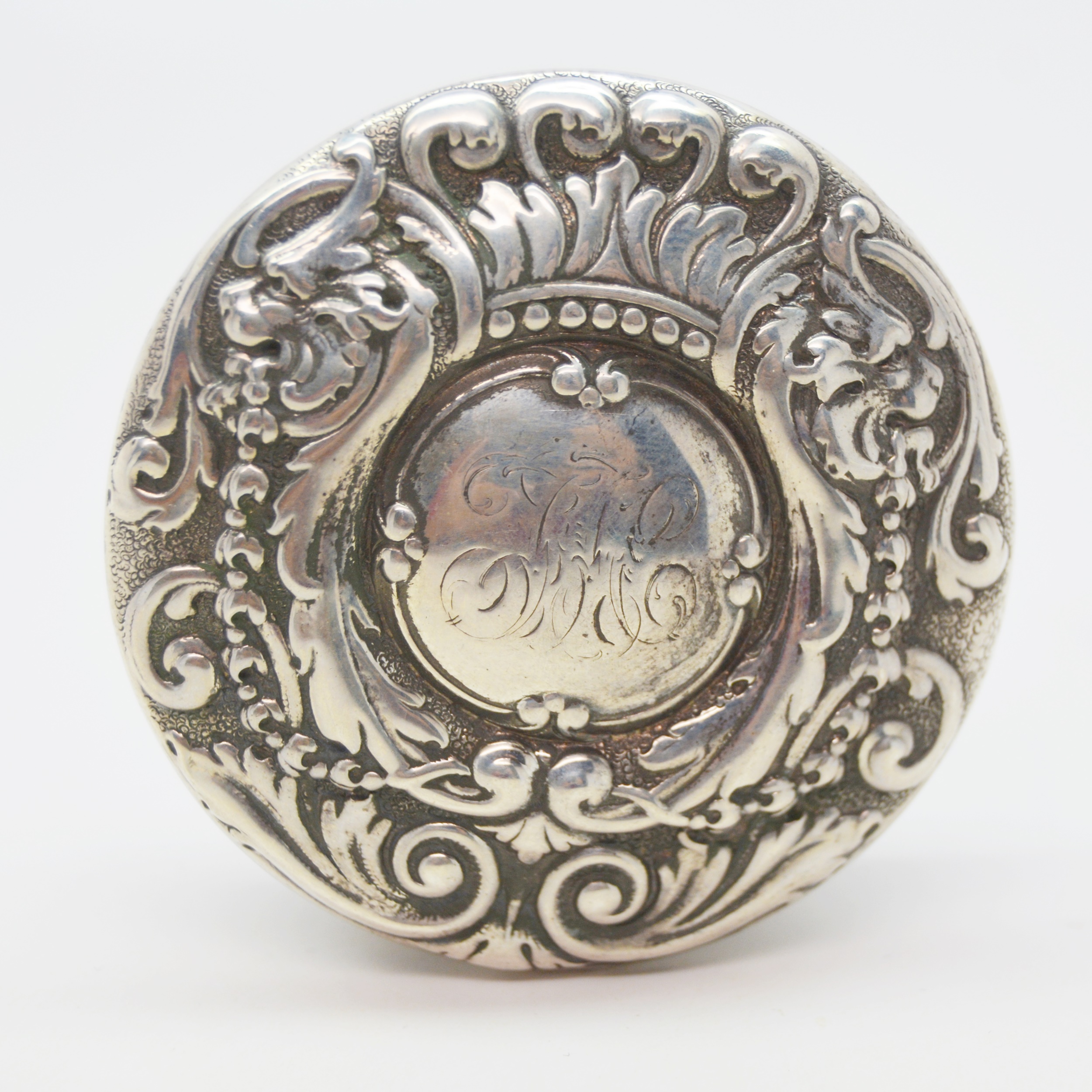 Tiffany & Co. Sterling Silver Engraved Pill Box