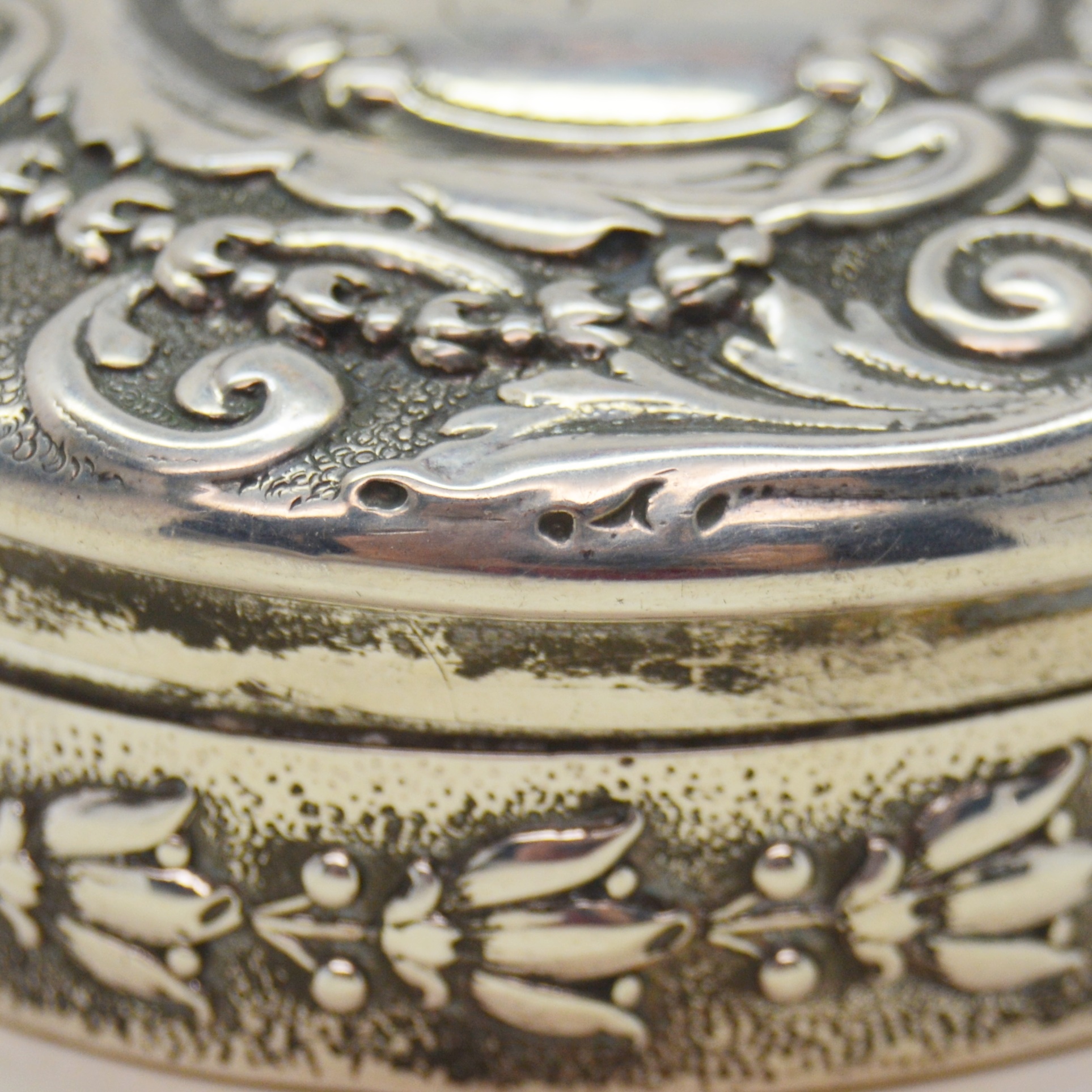 Tiffany & Co. Sterling Silver Engraved Pill Box