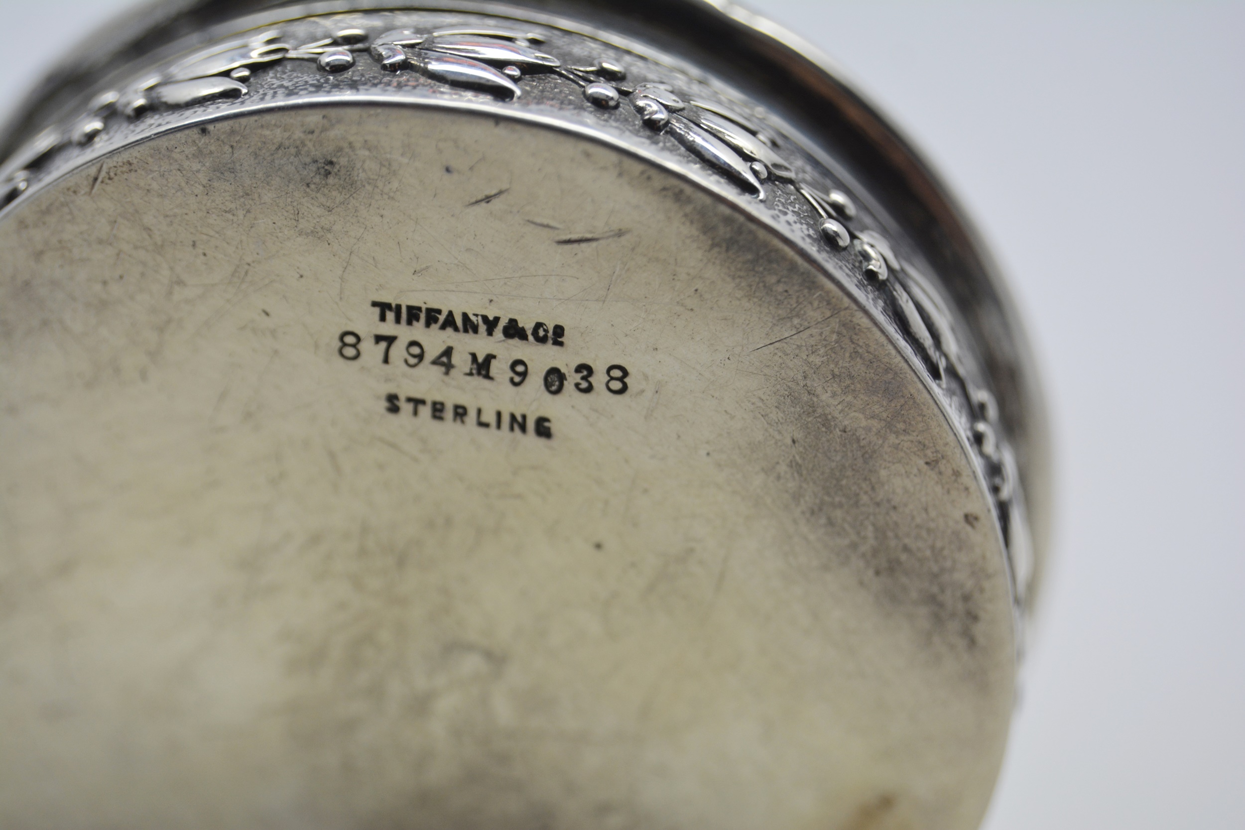 Tiffany & Co. Sterling Silver Engraved Pill Box