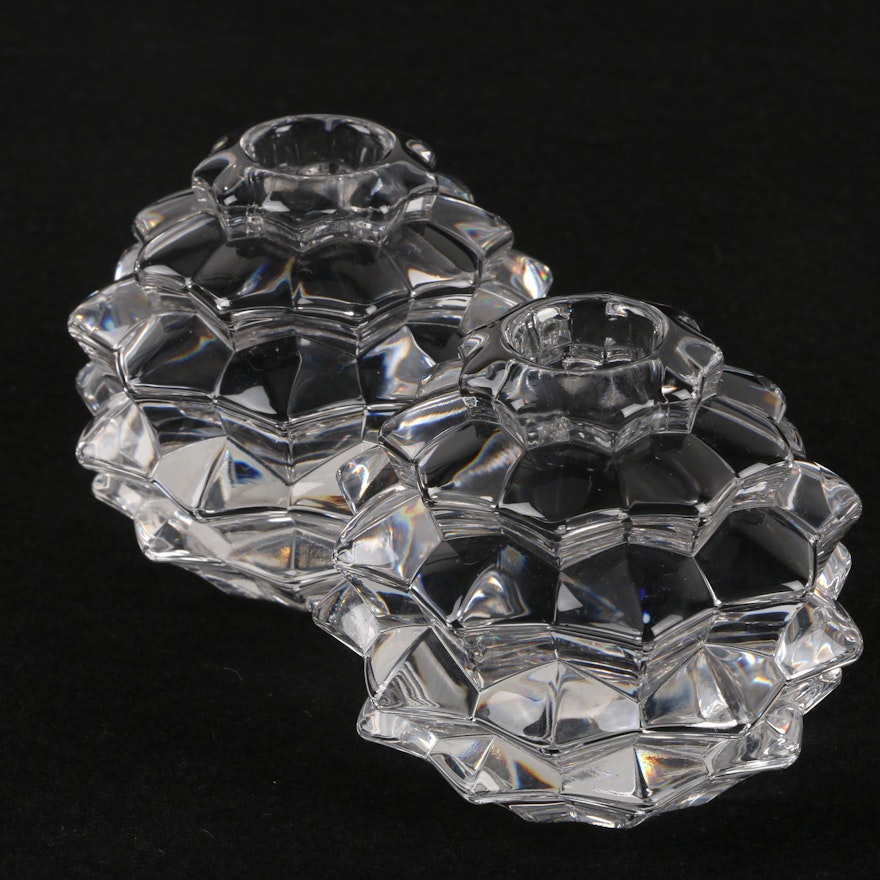 Tiffany & Co. Cut Crystal Candleholders