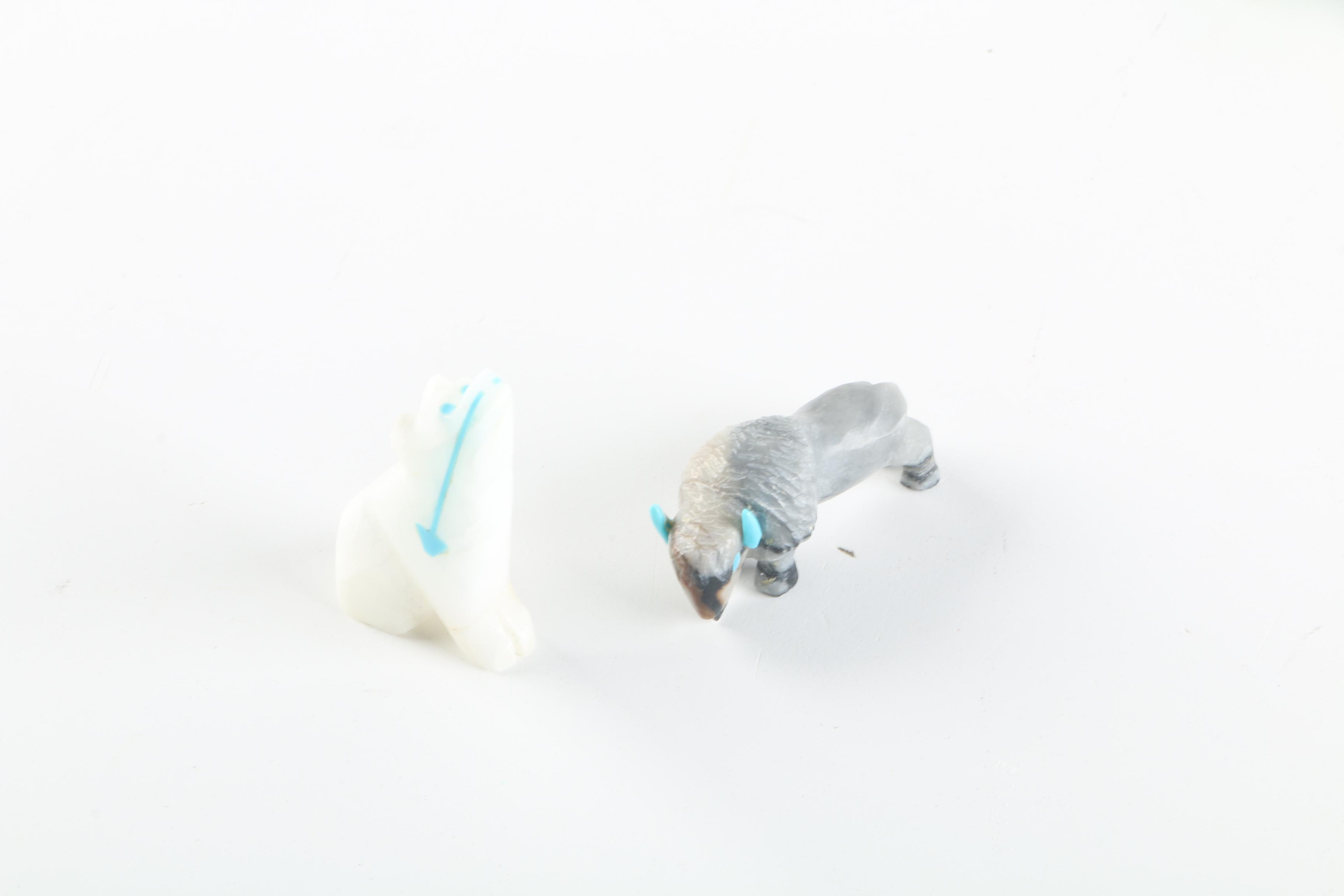 Signed Hand Carved Zuni Style Fetishes