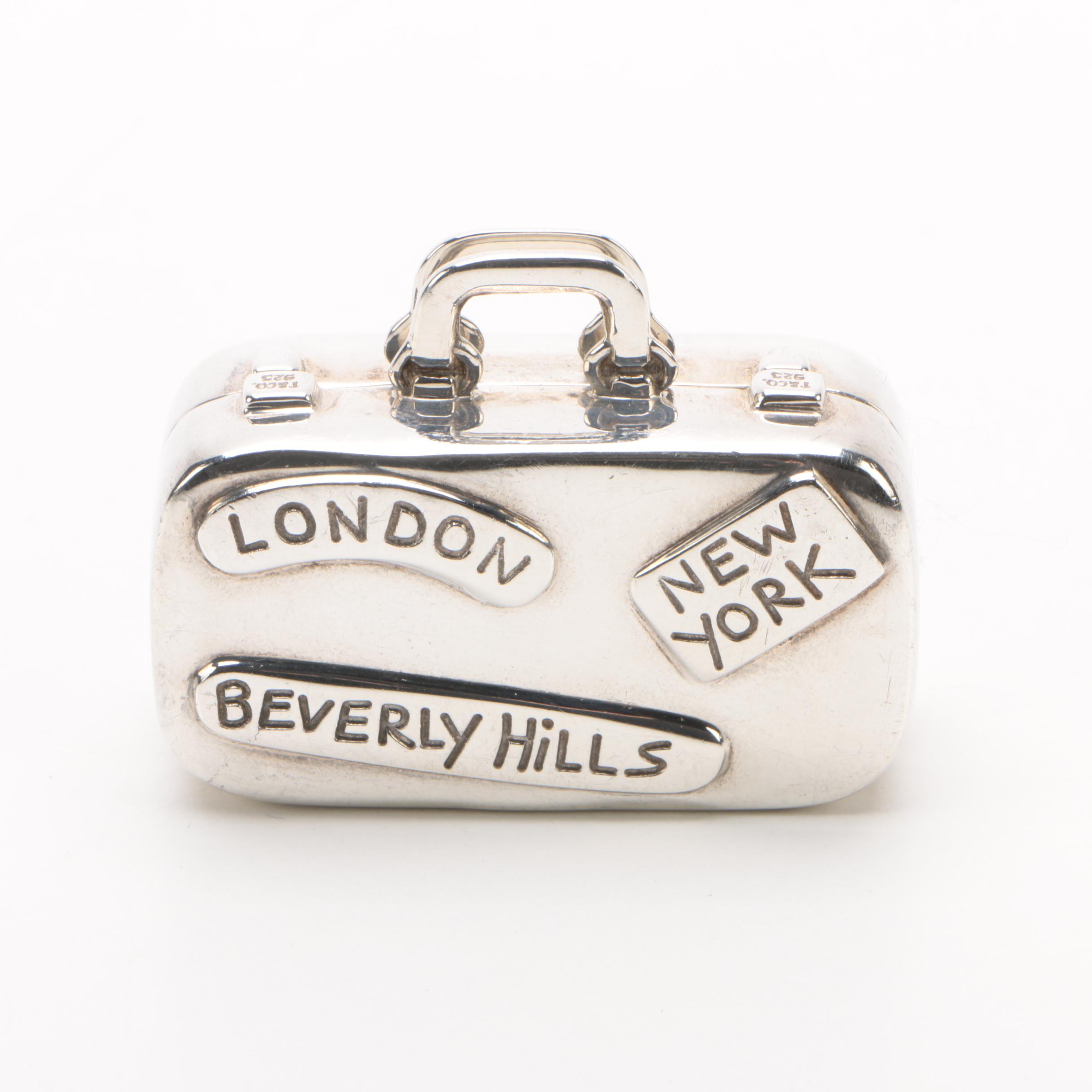 Tiffany & Co. Sterling Silver Suitcase Pill Box