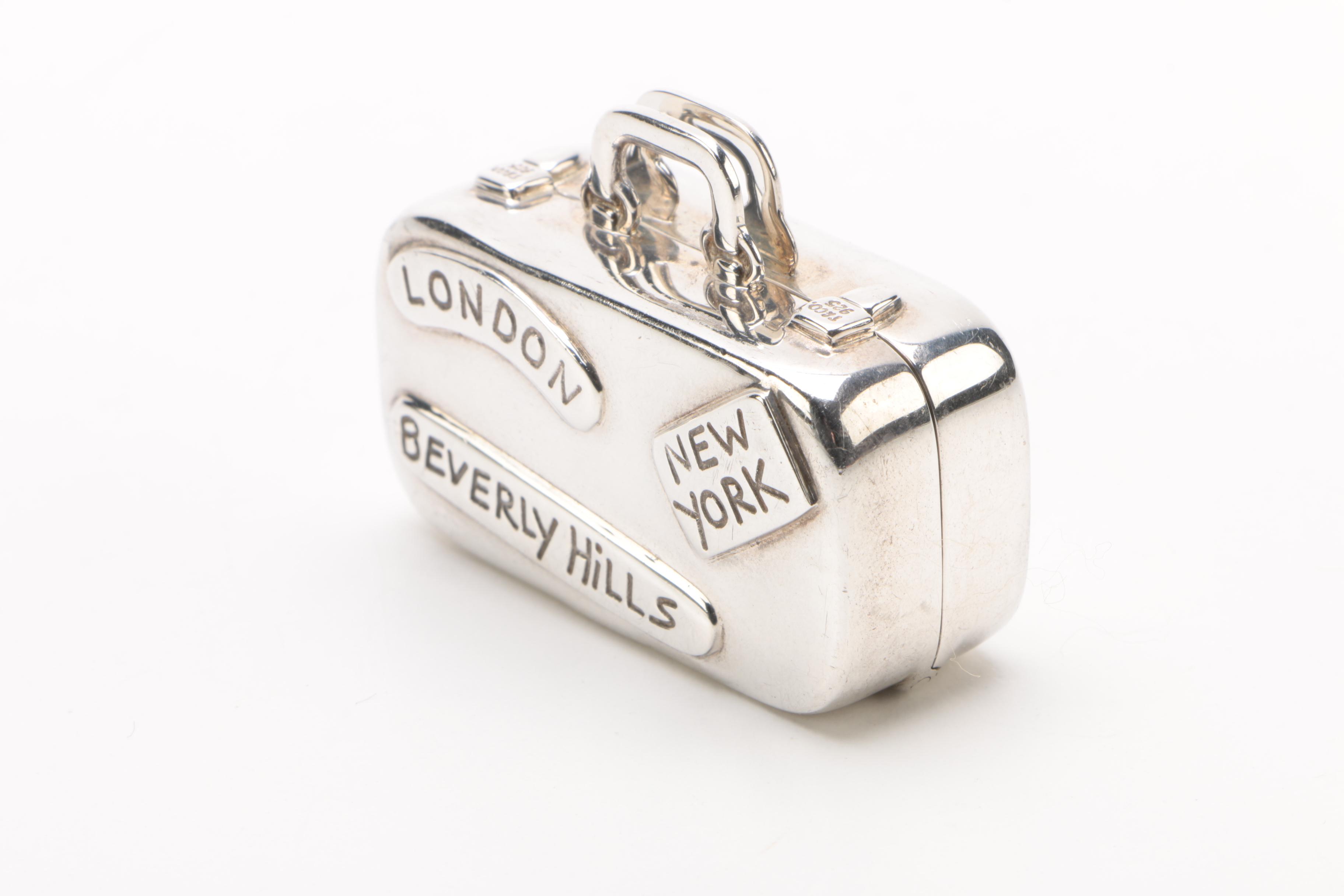 Tiffany & Co. Sterling Silver Suitcase Pill Box