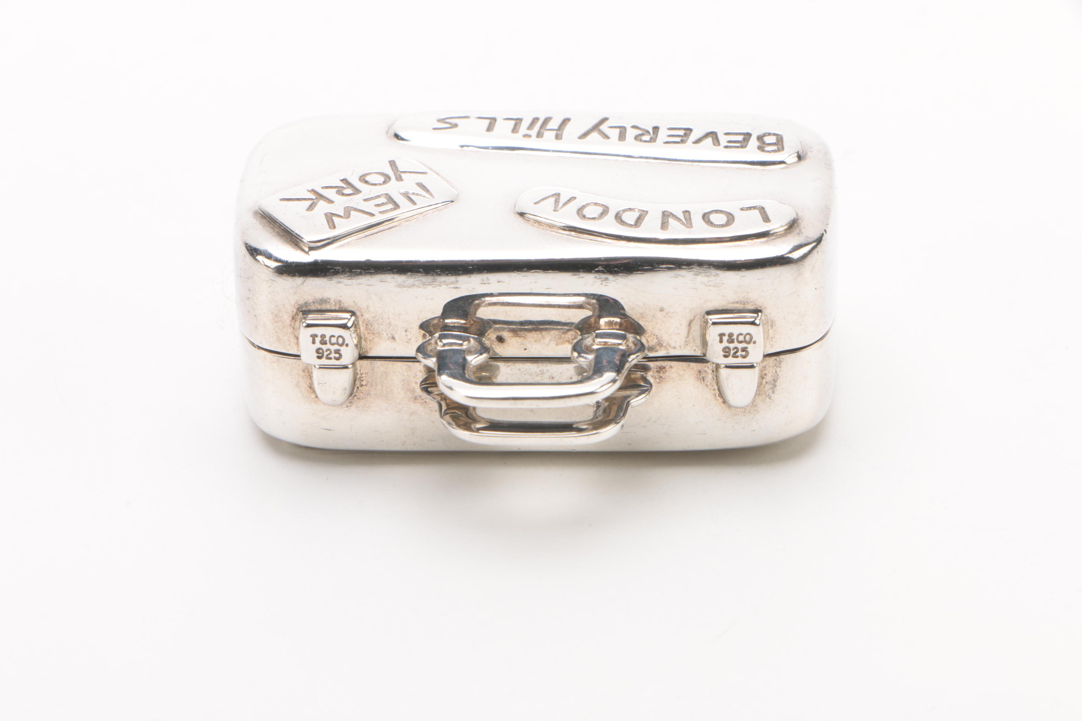Tiffany & Co. Sterling Silver Suitcase Pill Box