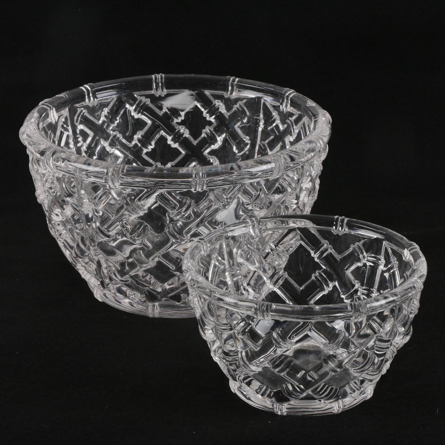 Tiffany & Co. "Bamboo" Crystal Bowls