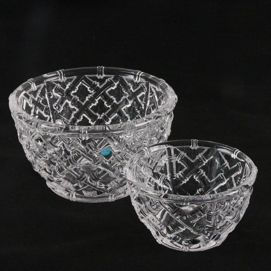 Tiffany & Co. "Bamboo" Crystal Bowls