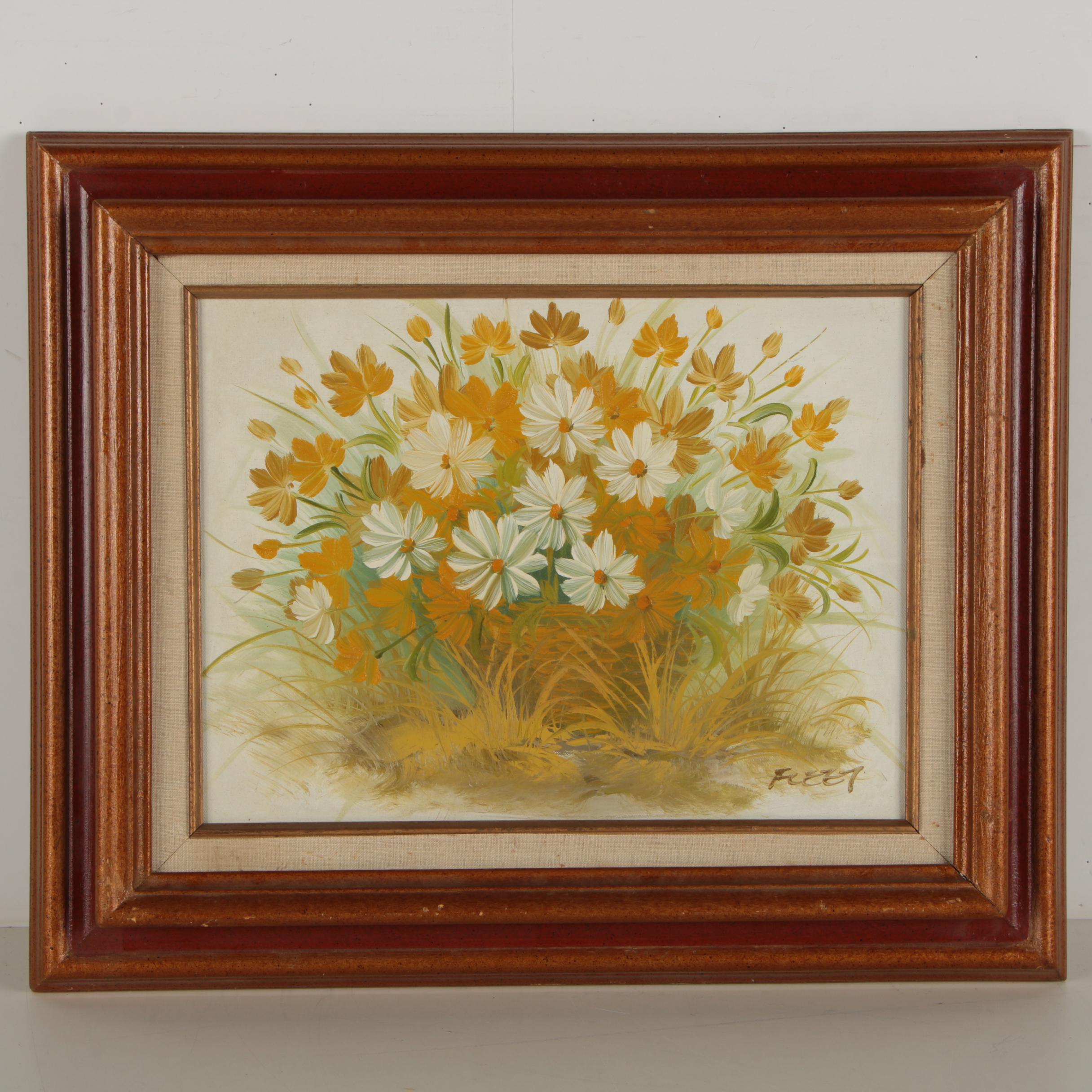 Fleet Oil Painting of Flowers