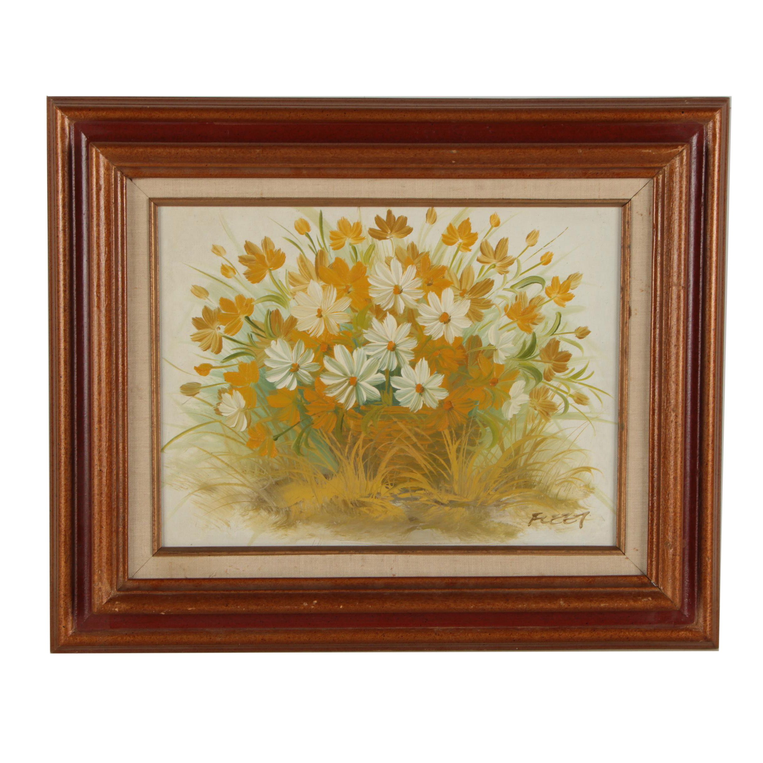 Fleet Oil Painting of Flowers