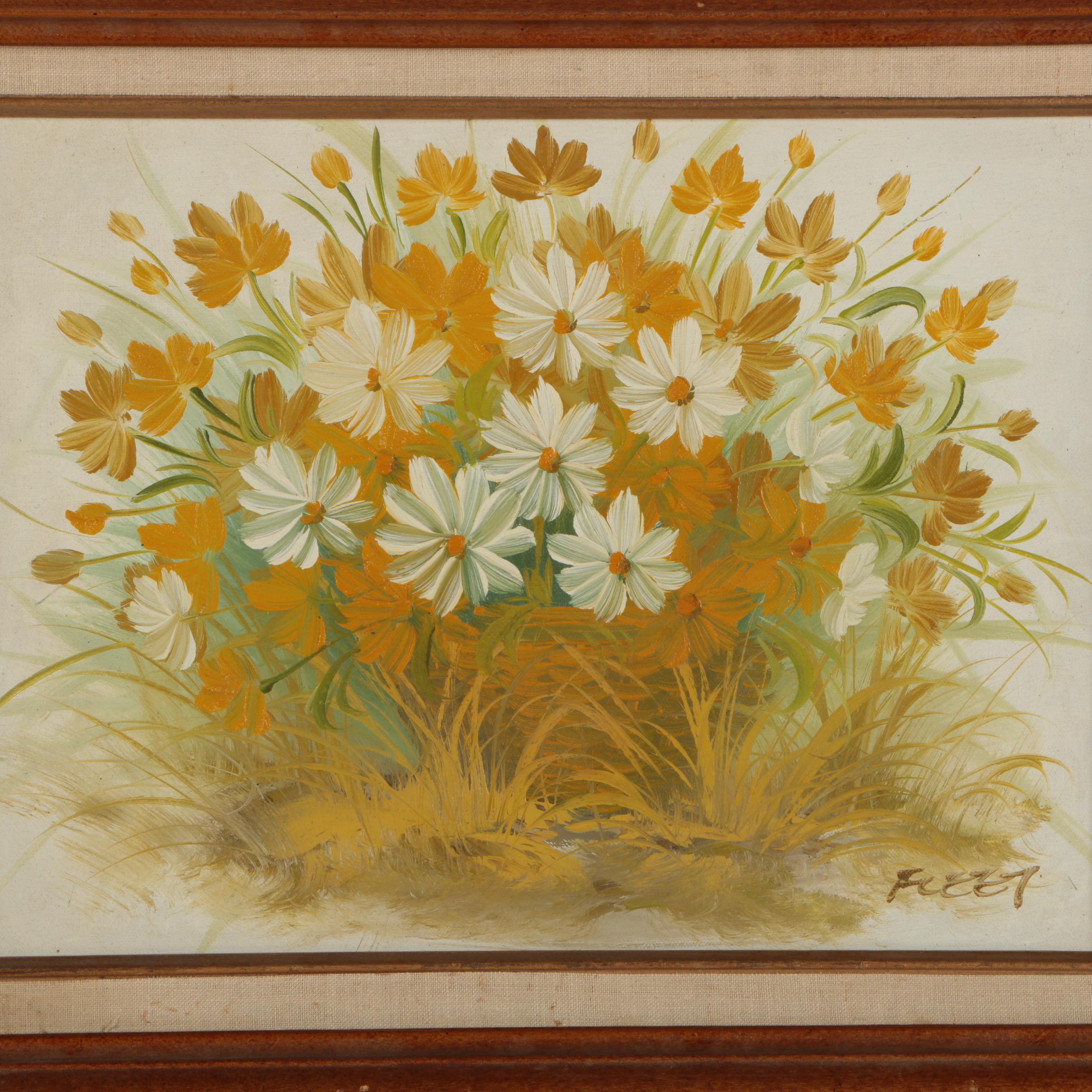 Fleet Oil Painting of Flowers