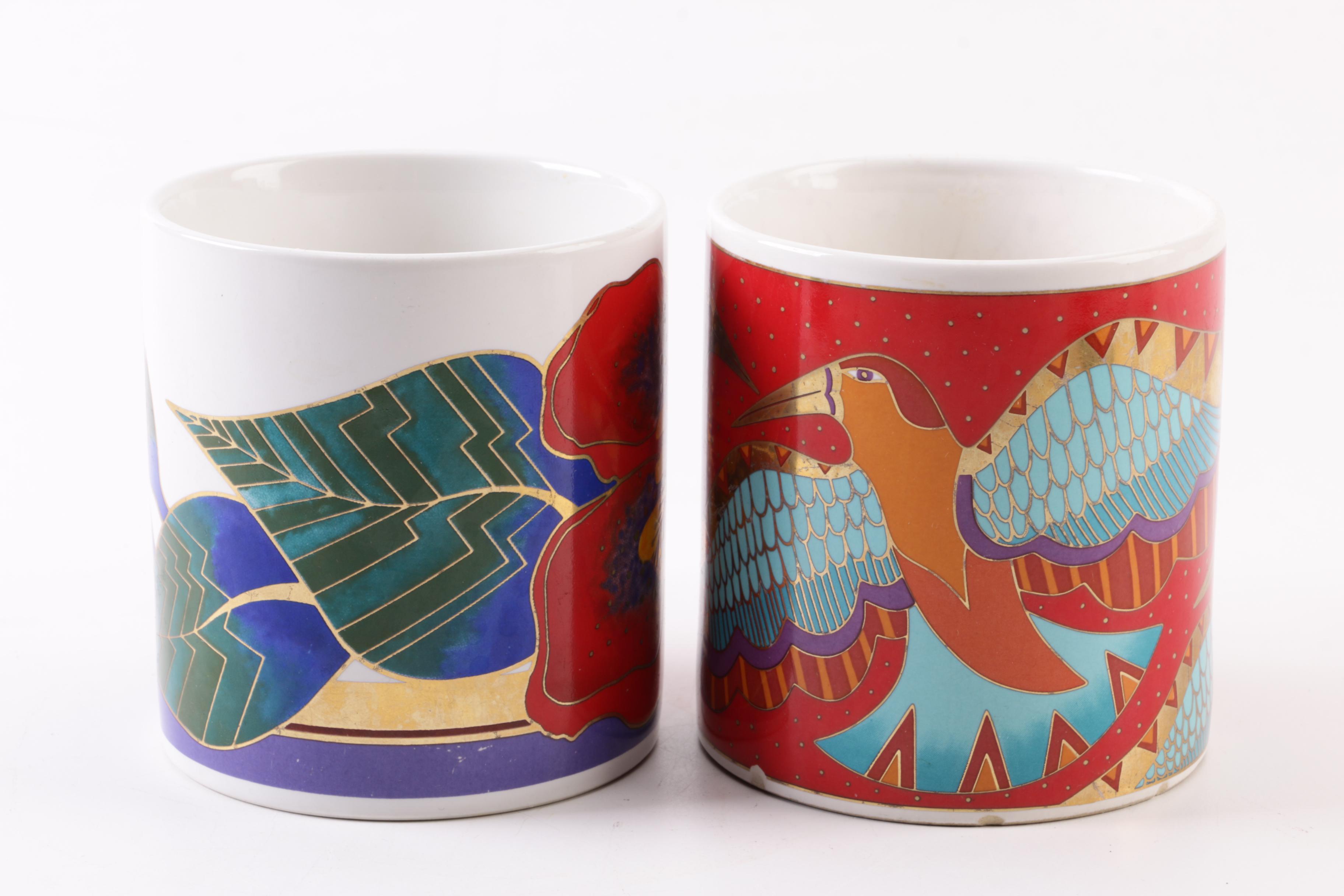 Set of Ceramic Mugs by Laurel Burch, Inc.