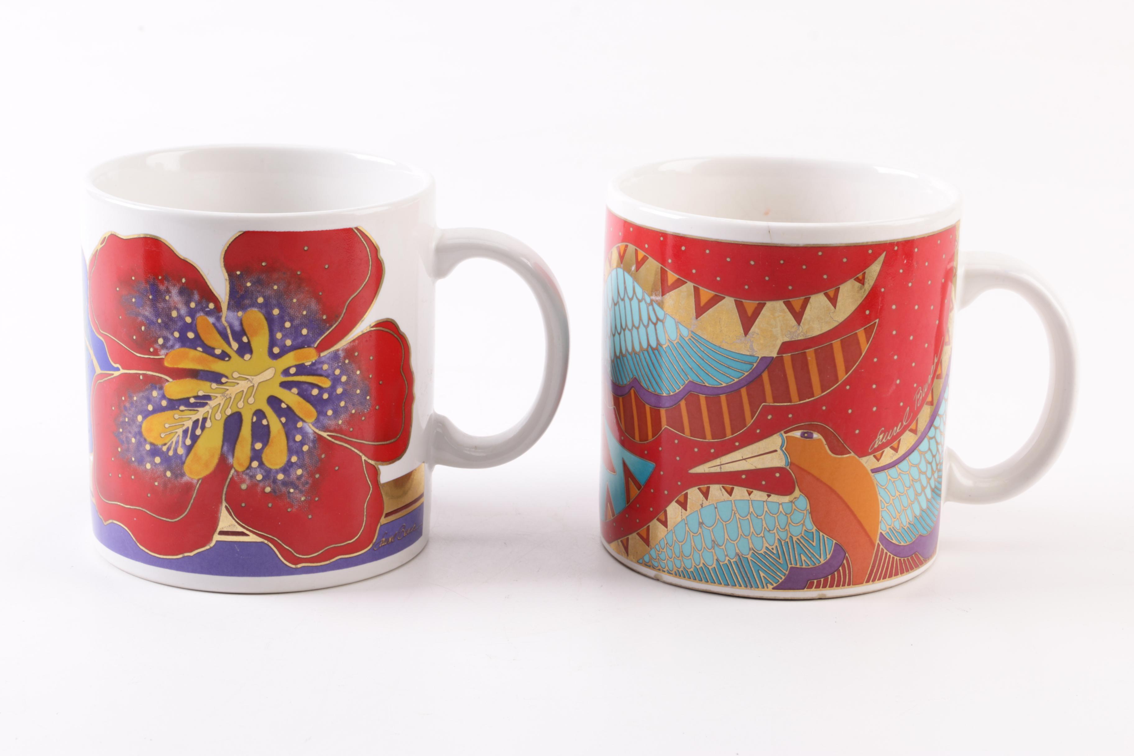 Set of Ceramic Mugs by Laurel Burch, Inc.
