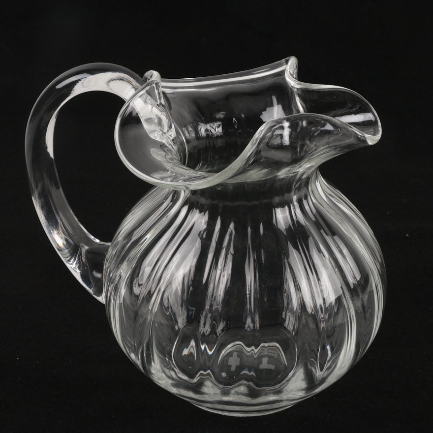 Tiffany & Co. American Red Cross "Devon" Optic Crystal Pitcher