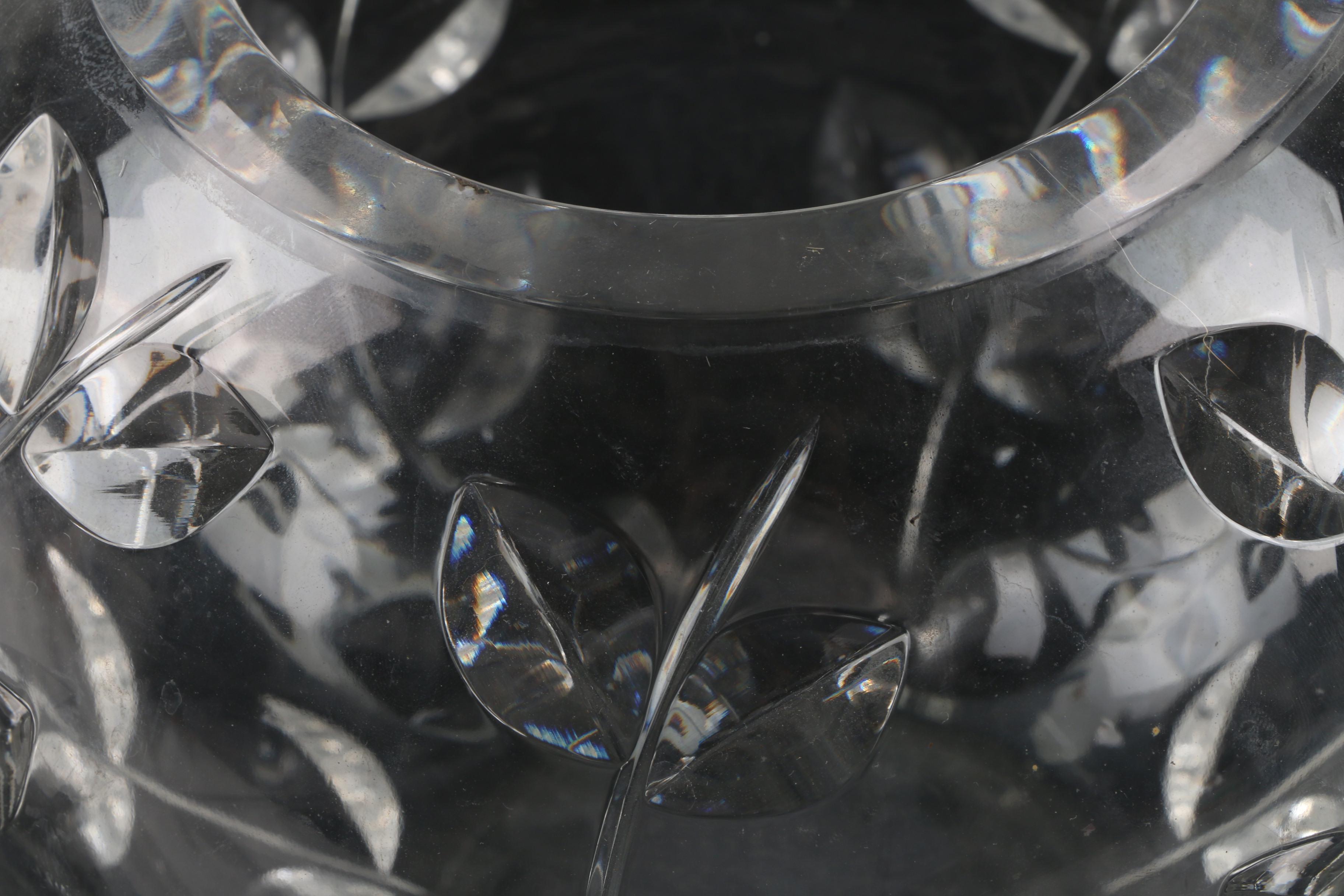 Tiffany & Co. "Floral Vine" Crystal Rose Bowl