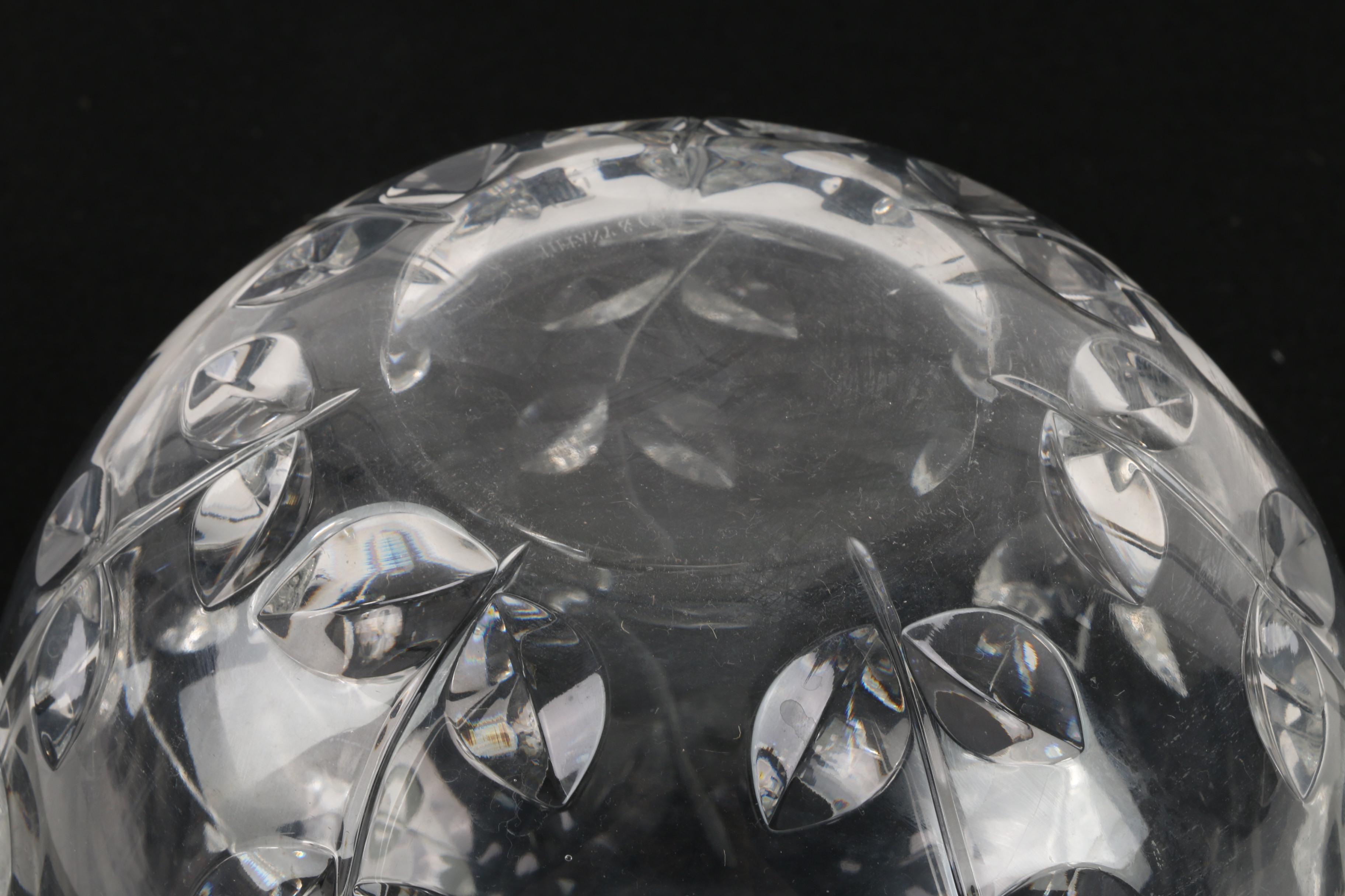Tiffany & Co. "Floral Vine" Crystal Rose Bowl