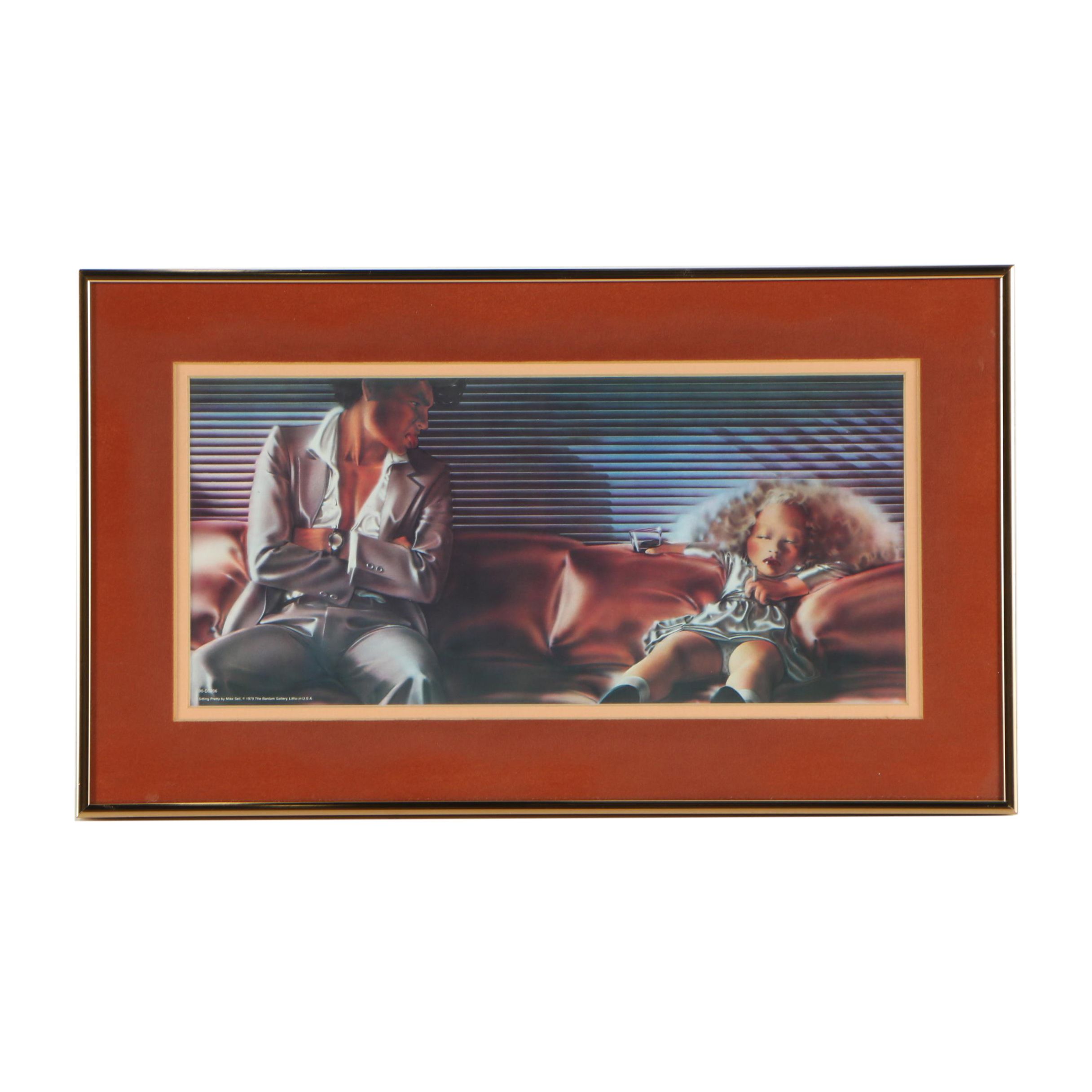 Offset Lithograph After Mike Sell "Sitting Pretty"