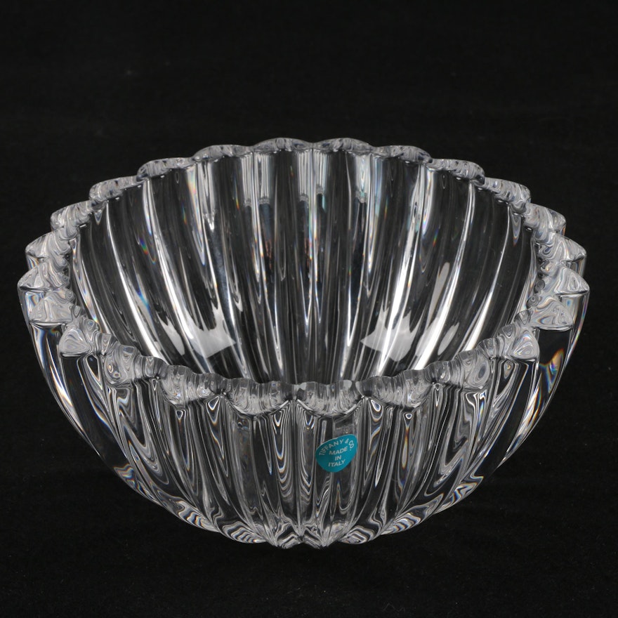 Tiffany & Co. "Vertical" Crystal Bowl